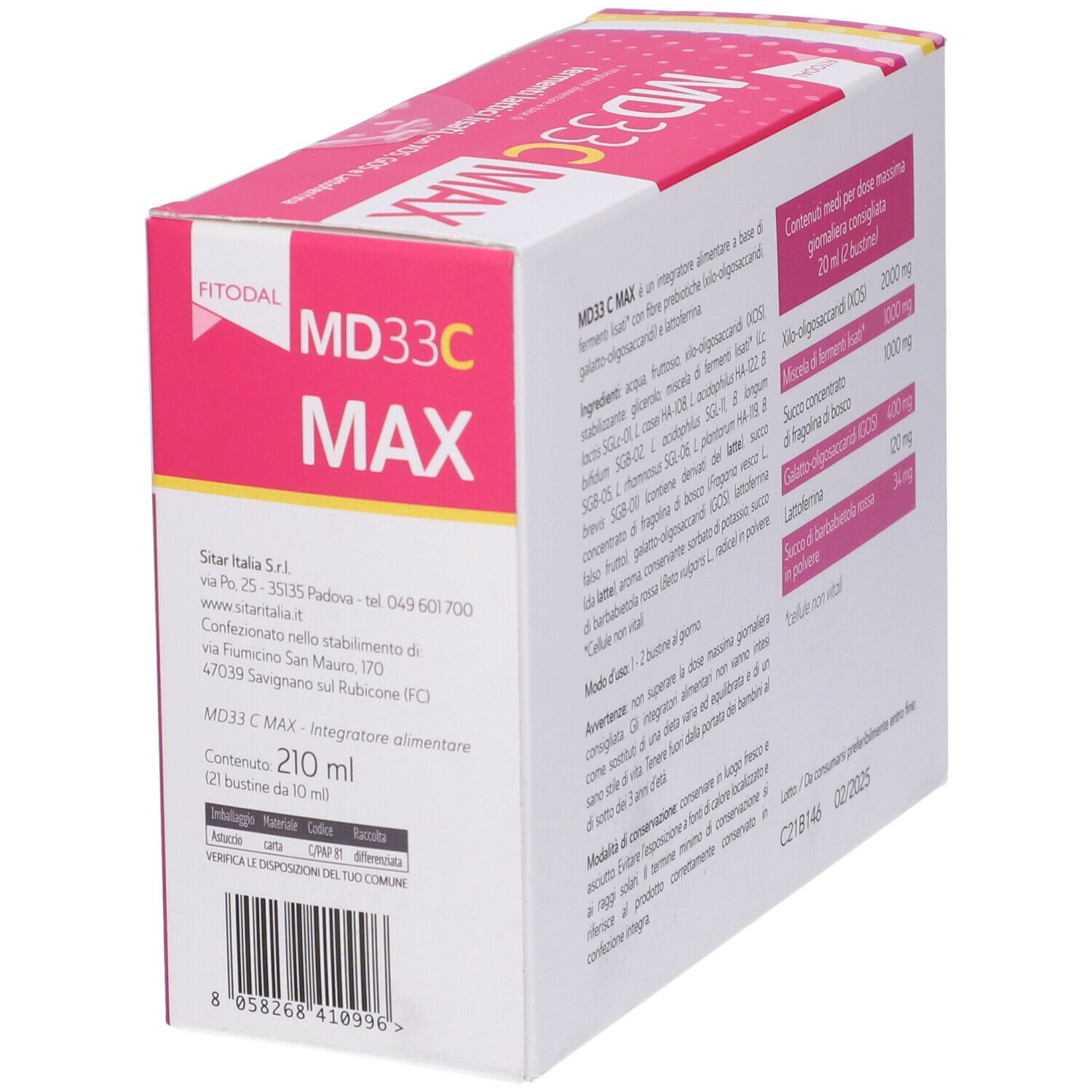 Md33 C Max 21 Minibrik Da 10 Ml Fitodal