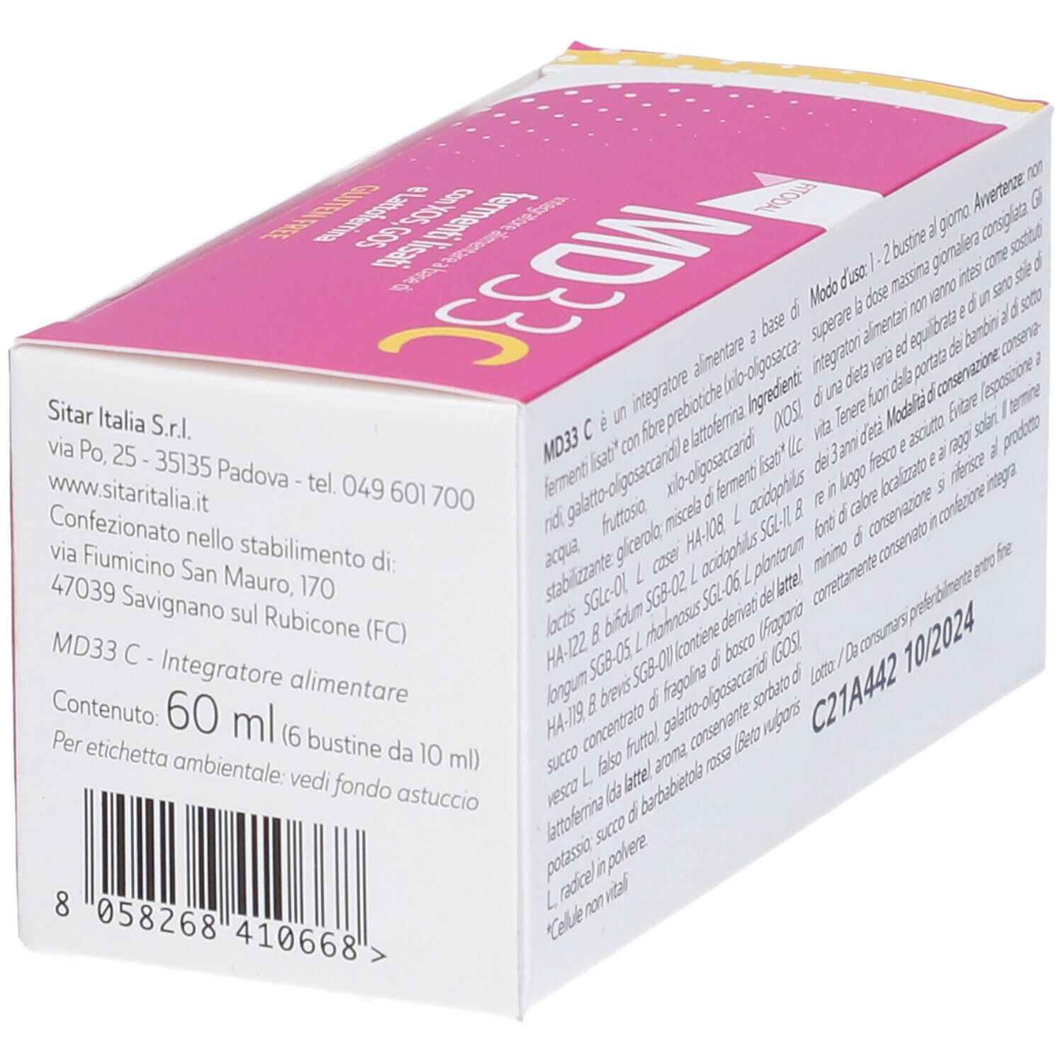 Md33 C 6 Bustine Da 10 Ml Fitodal