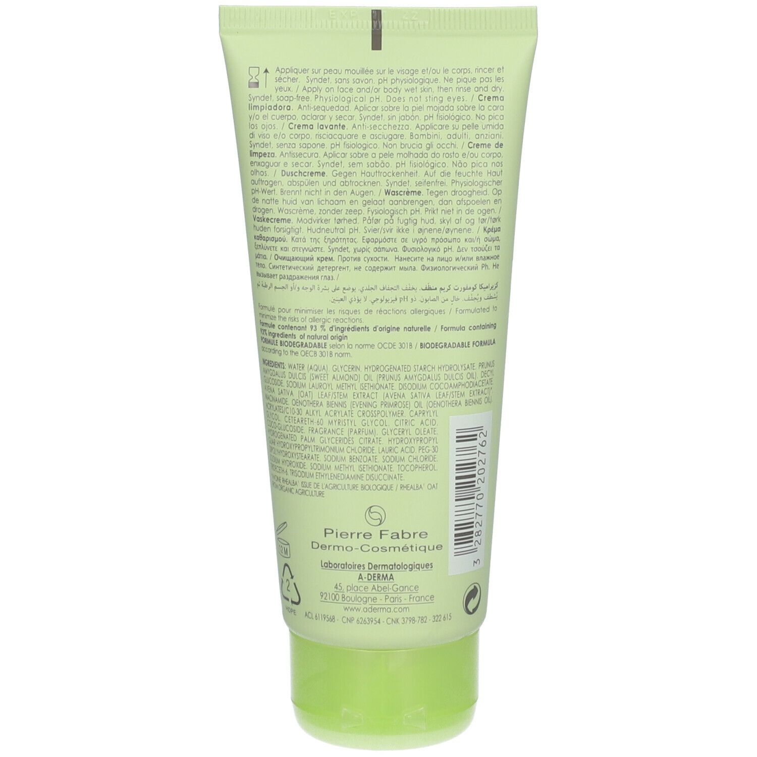 A-DERMA Xeraconfort Crema Lavante Anti-secchezza