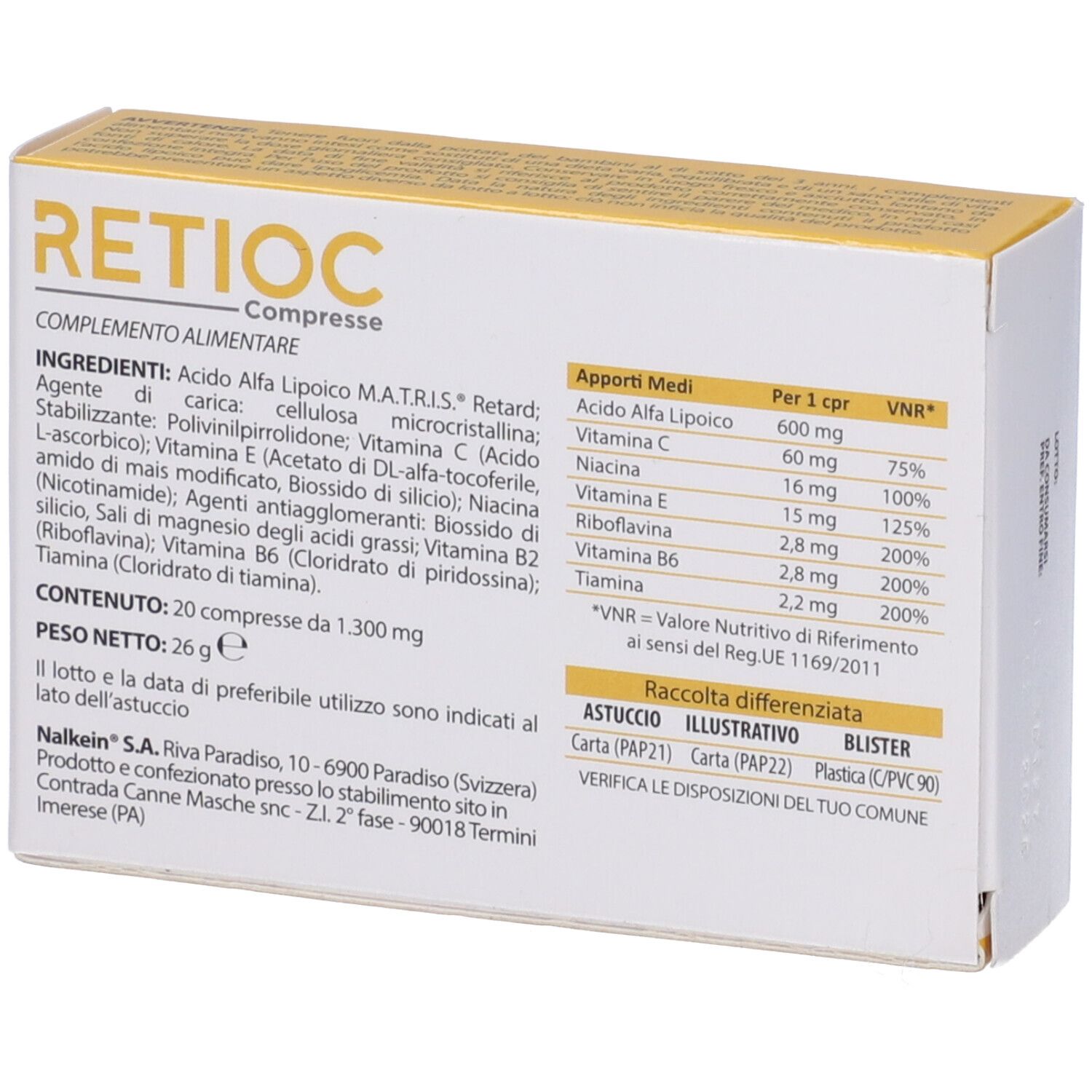 Retioc 20 Compresse