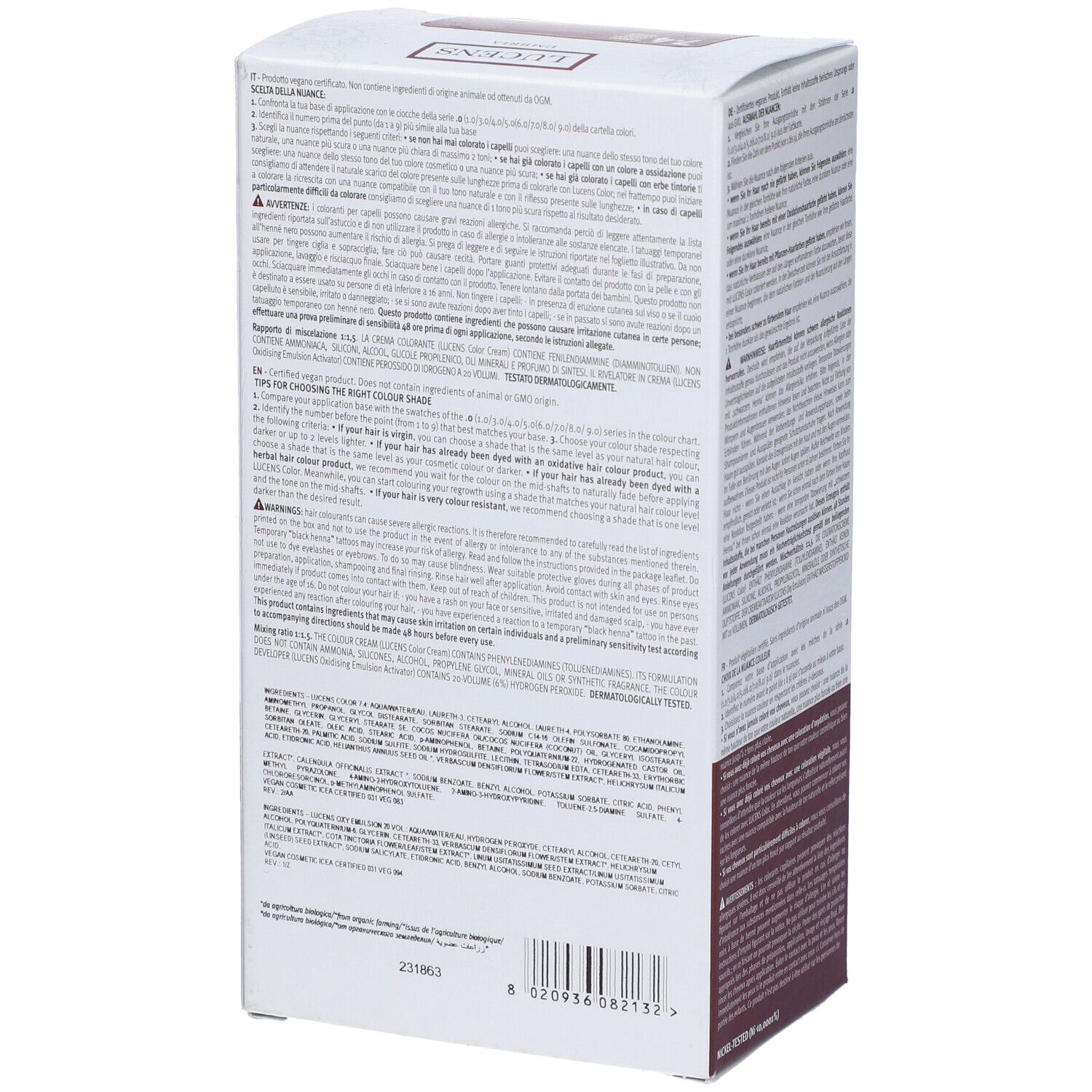 Lucens Umbria Tinta Color 7,40 Ramato 135 Ml