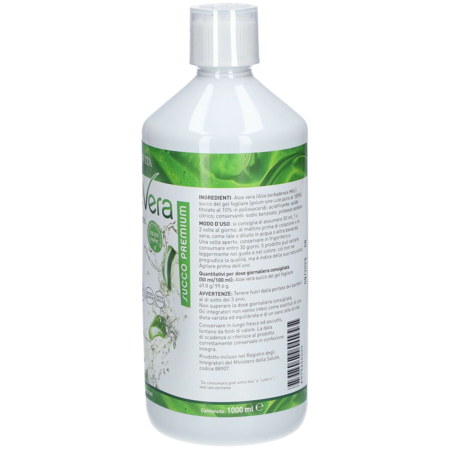 Erba Vita Aloe Vera Succo Premium 1000 Ml Redcare