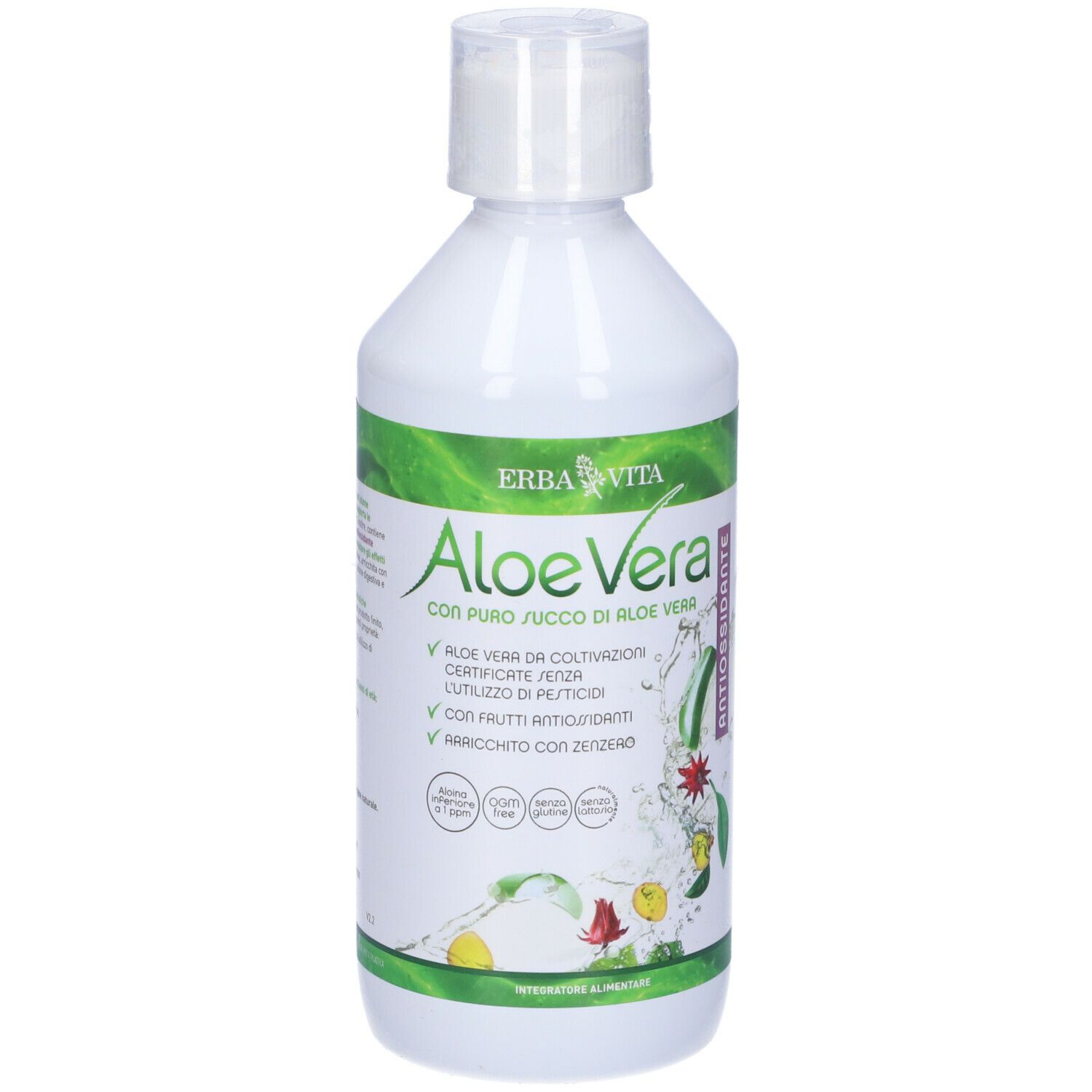 Aloe Vera Puro Succo Antiossidante 500 Ml