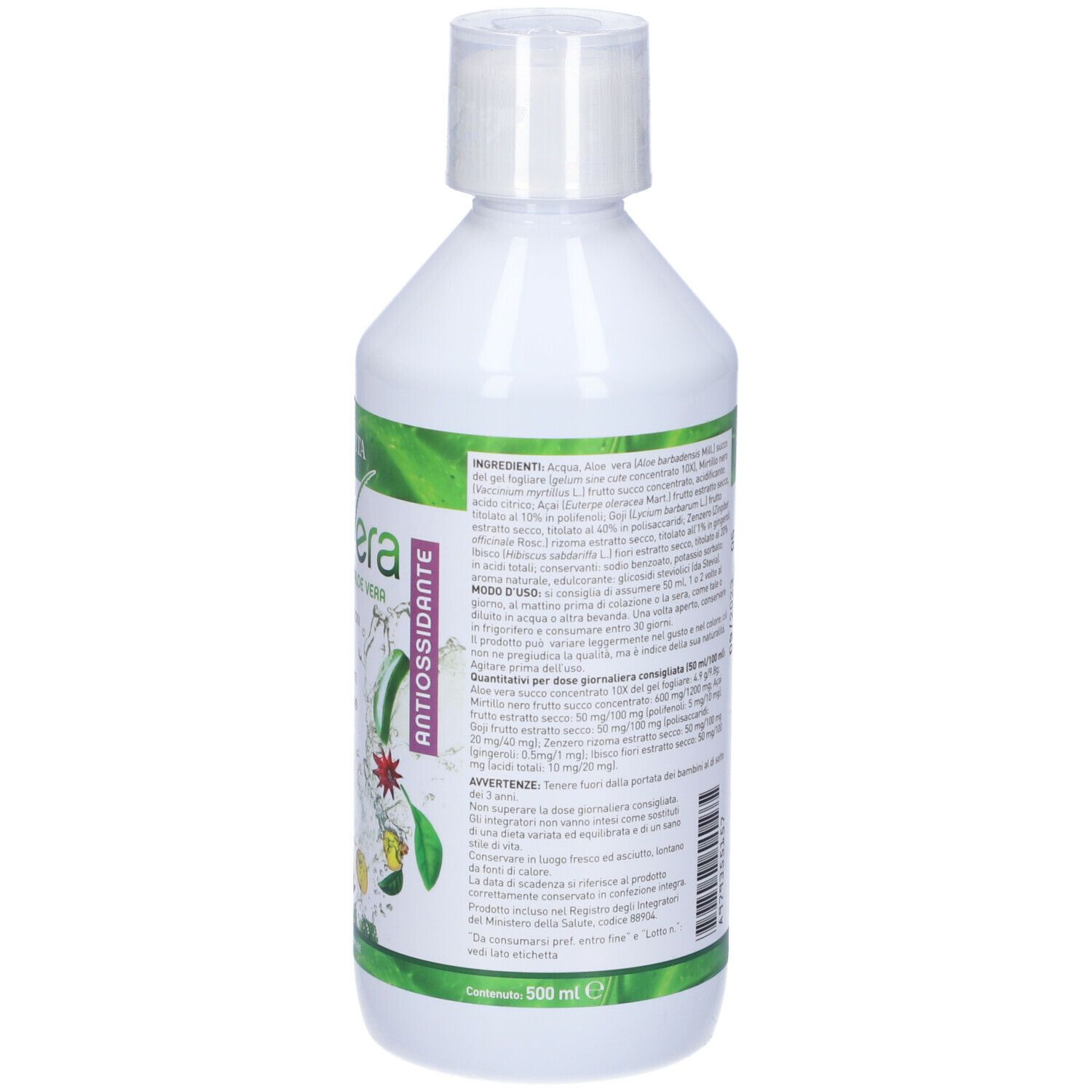 Aloe Vera Puro Succo Antiossidante 500 Ml