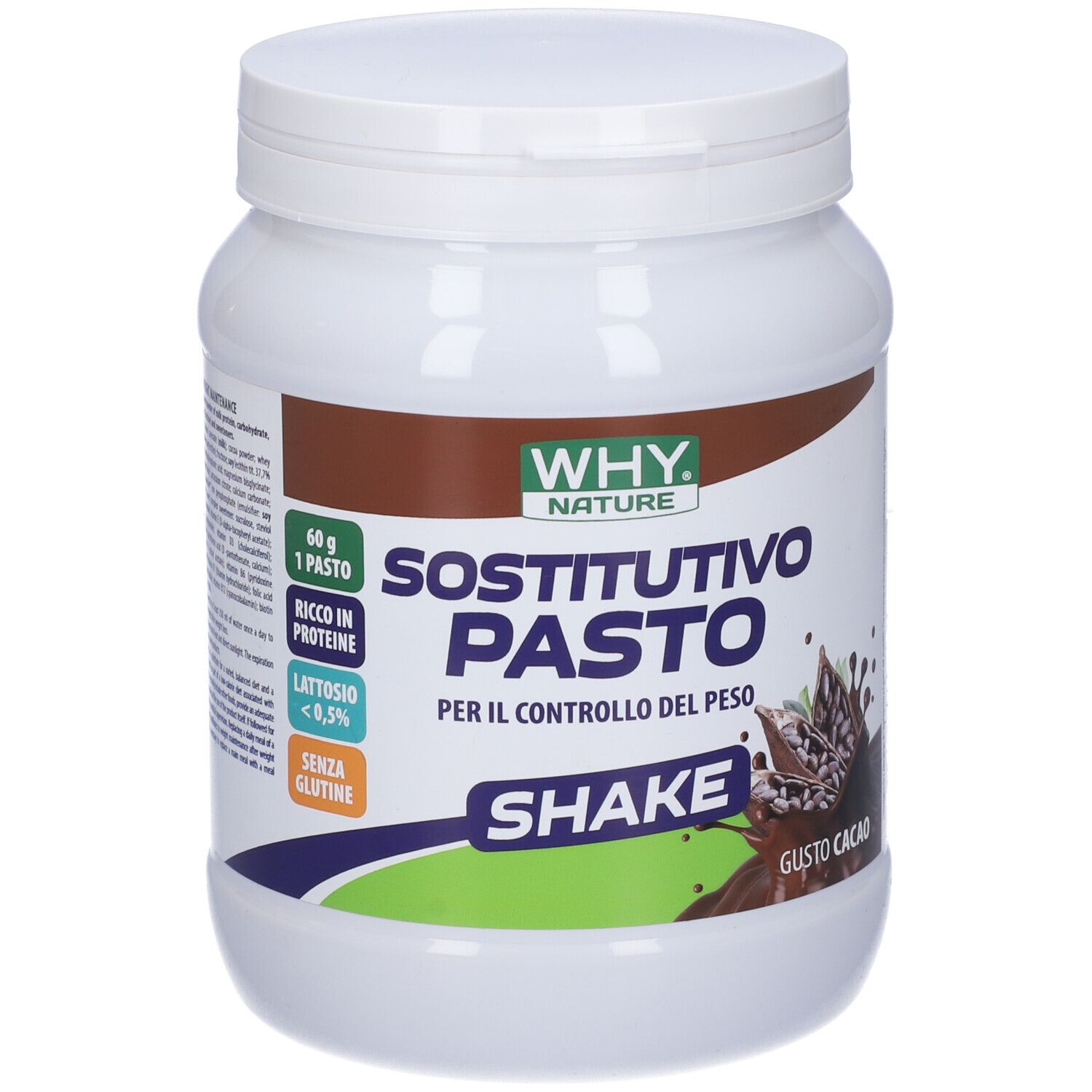 Whynature Sostitutivo Pasto Cacao 480 G