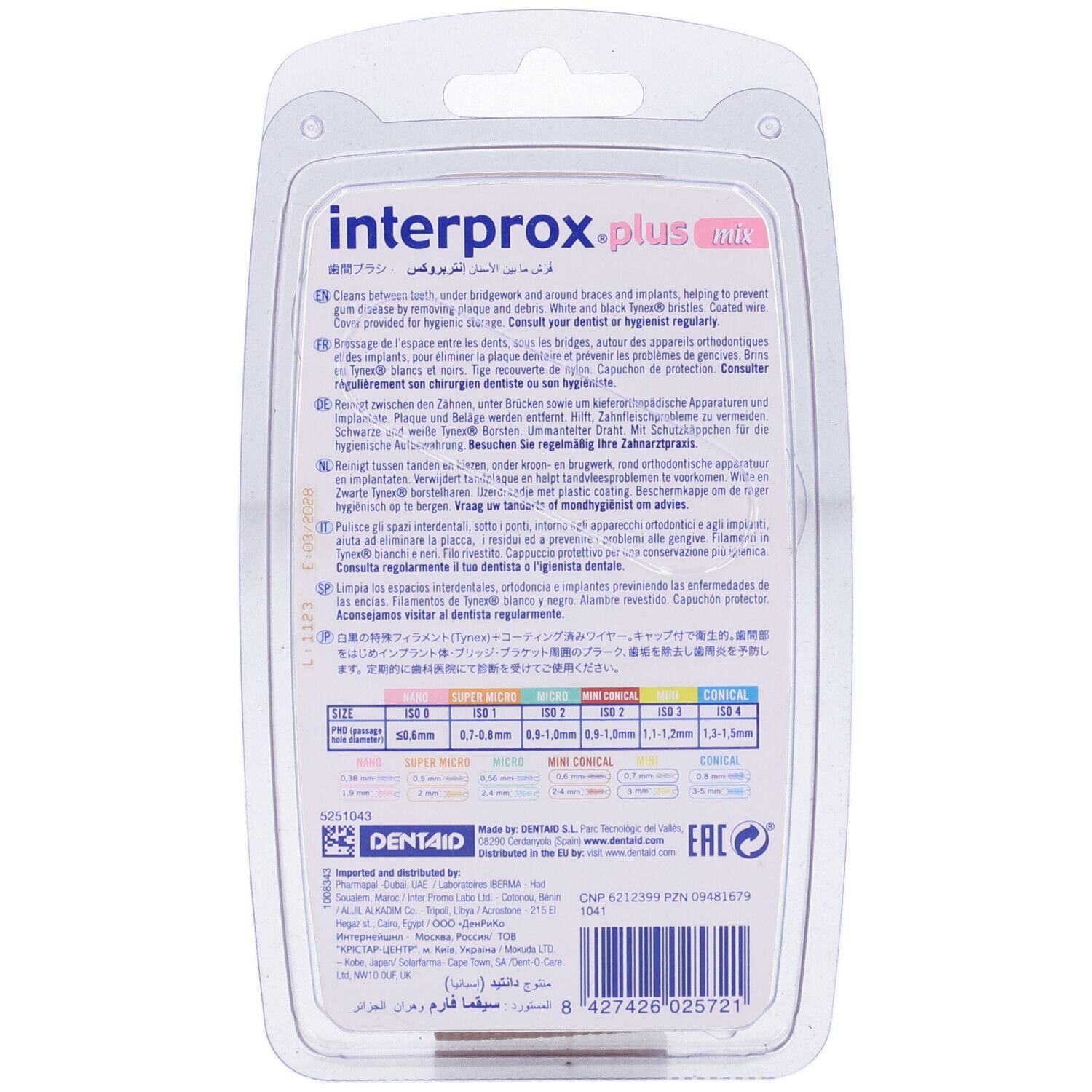 Interprox Plus Mix 6 Scovolini, Anti-Placca e Anti-Carie, varie misure PHD