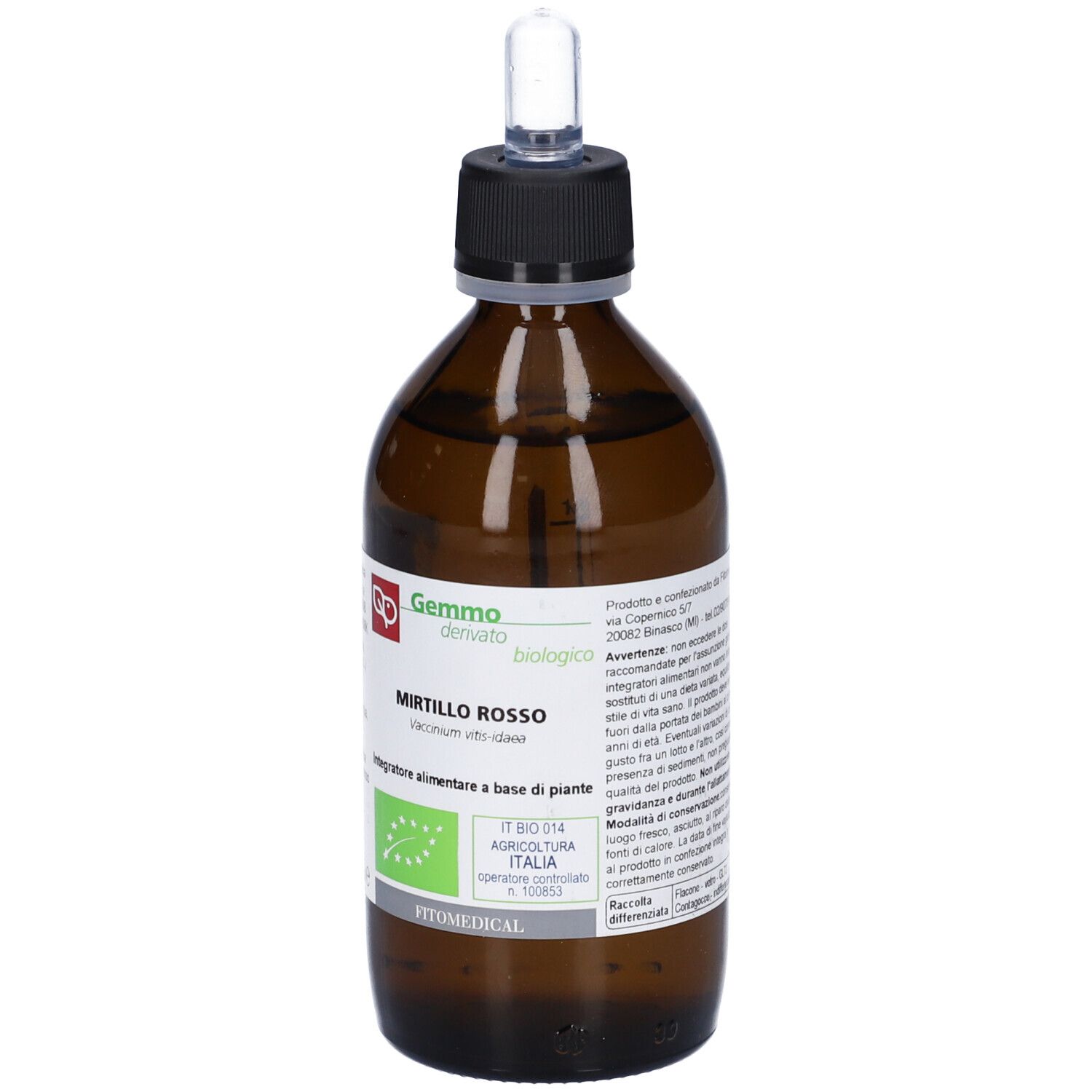 Mirtillo Rosso Macerato Glicerico 200 Ml Bio
