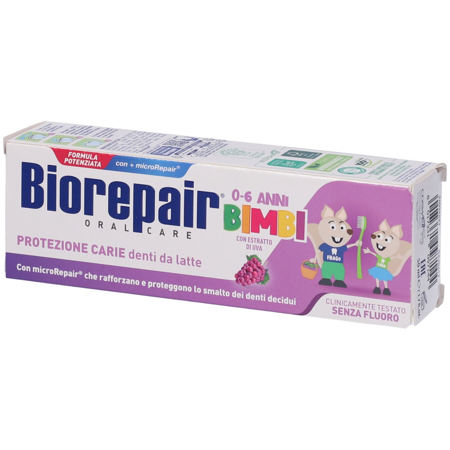 Biorepair Dentifricio Kids Uva 0/6 Anni