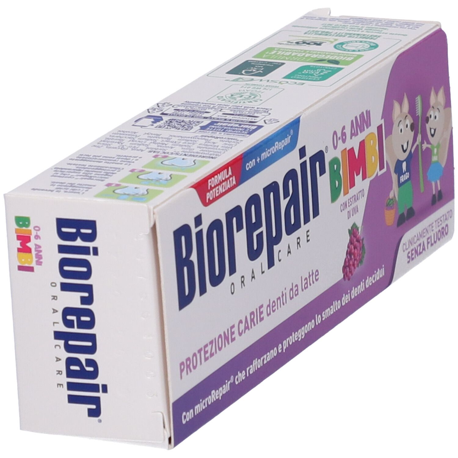 Biorepair Dentifricio Kids Uva 0/6 Anni
