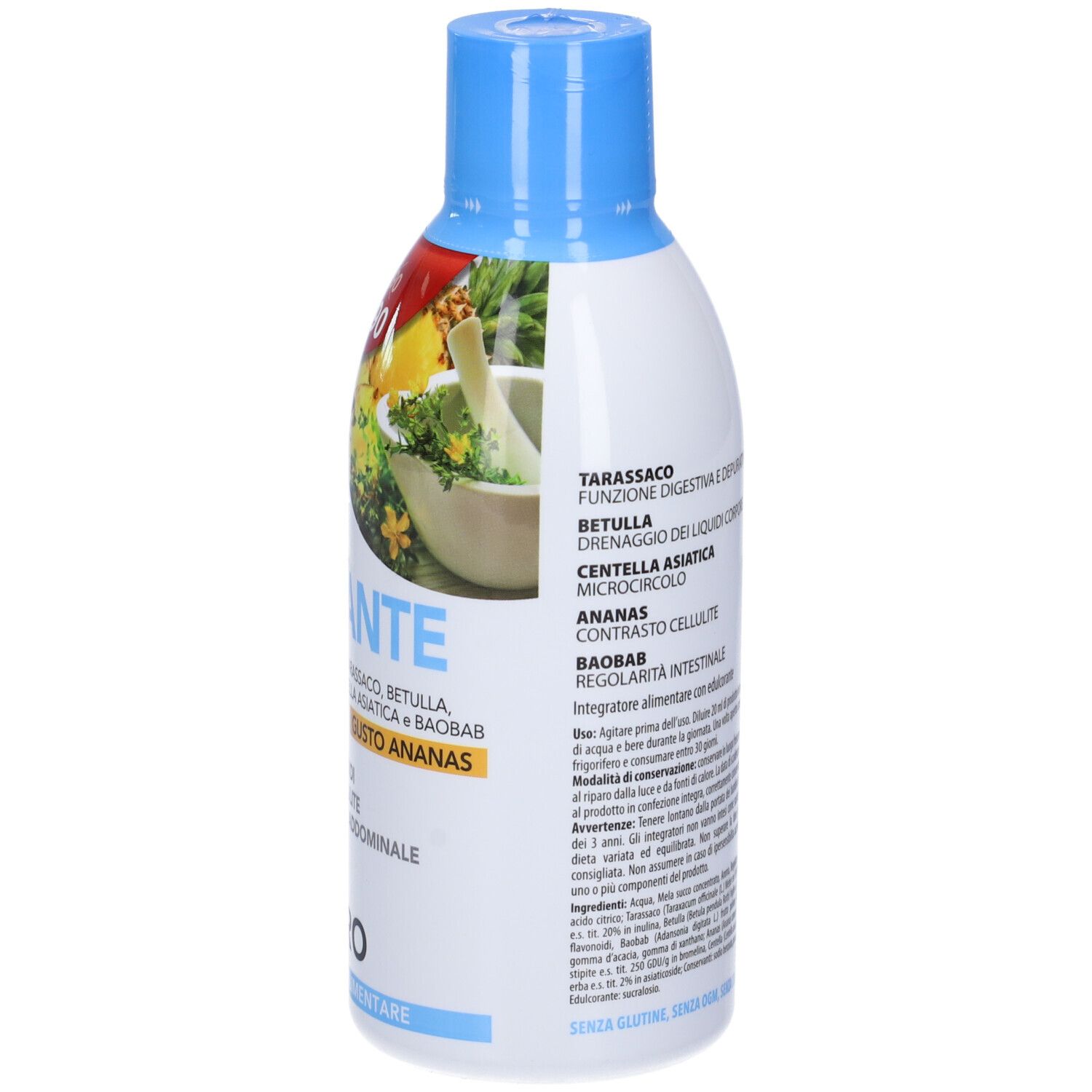 Puro Drenante 5 Azioni Con Baobab Gusto Ananas 500 Ml