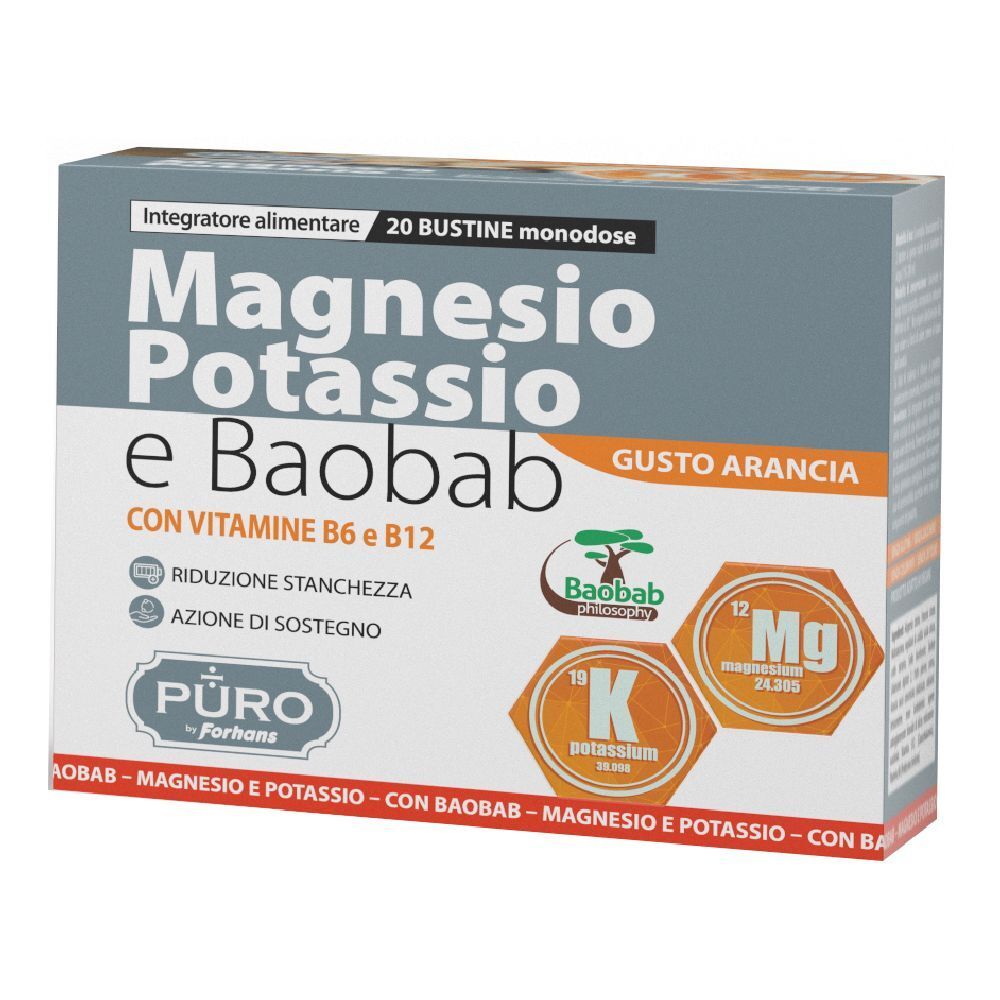 Puro Magnesio Potassio E Baobab 20 Bustine 4 G