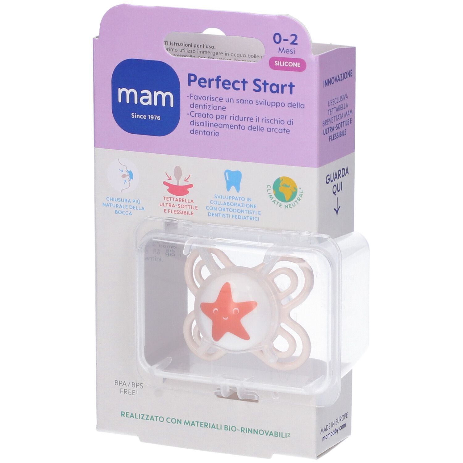 Succhietto Mam Perfect Start 0-2 Mesi Neutro