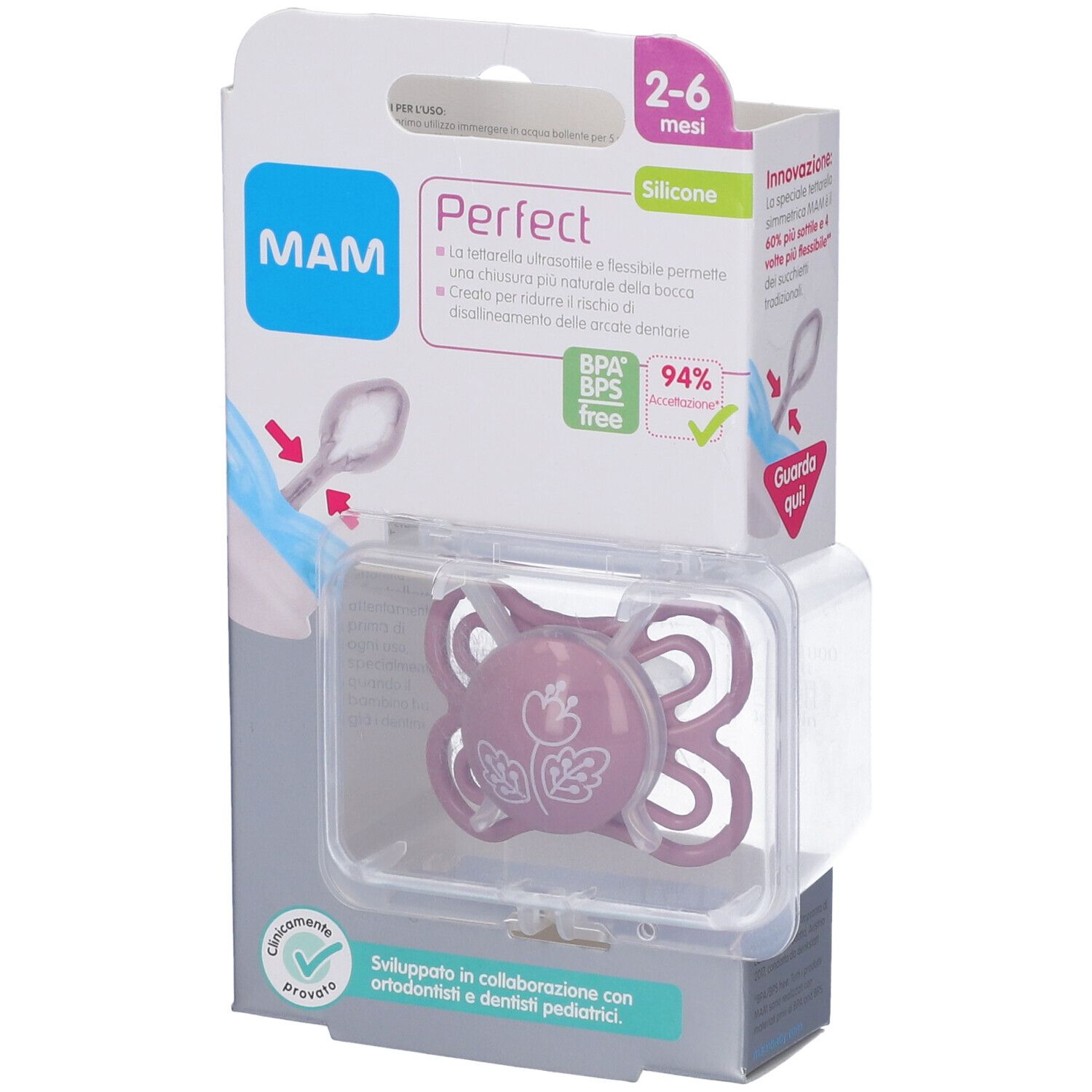 Succhietto Mam Perfect 2-6 Mesi Femmina