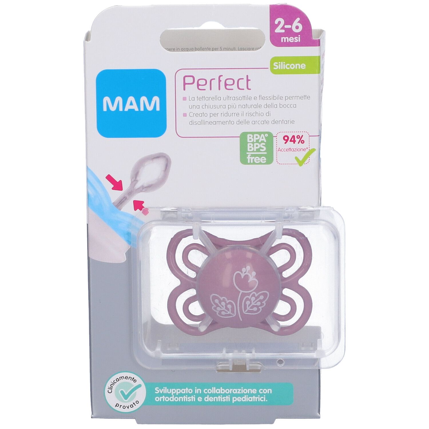 Succhietto Mam Perfect 2-6 Mesi Femmina