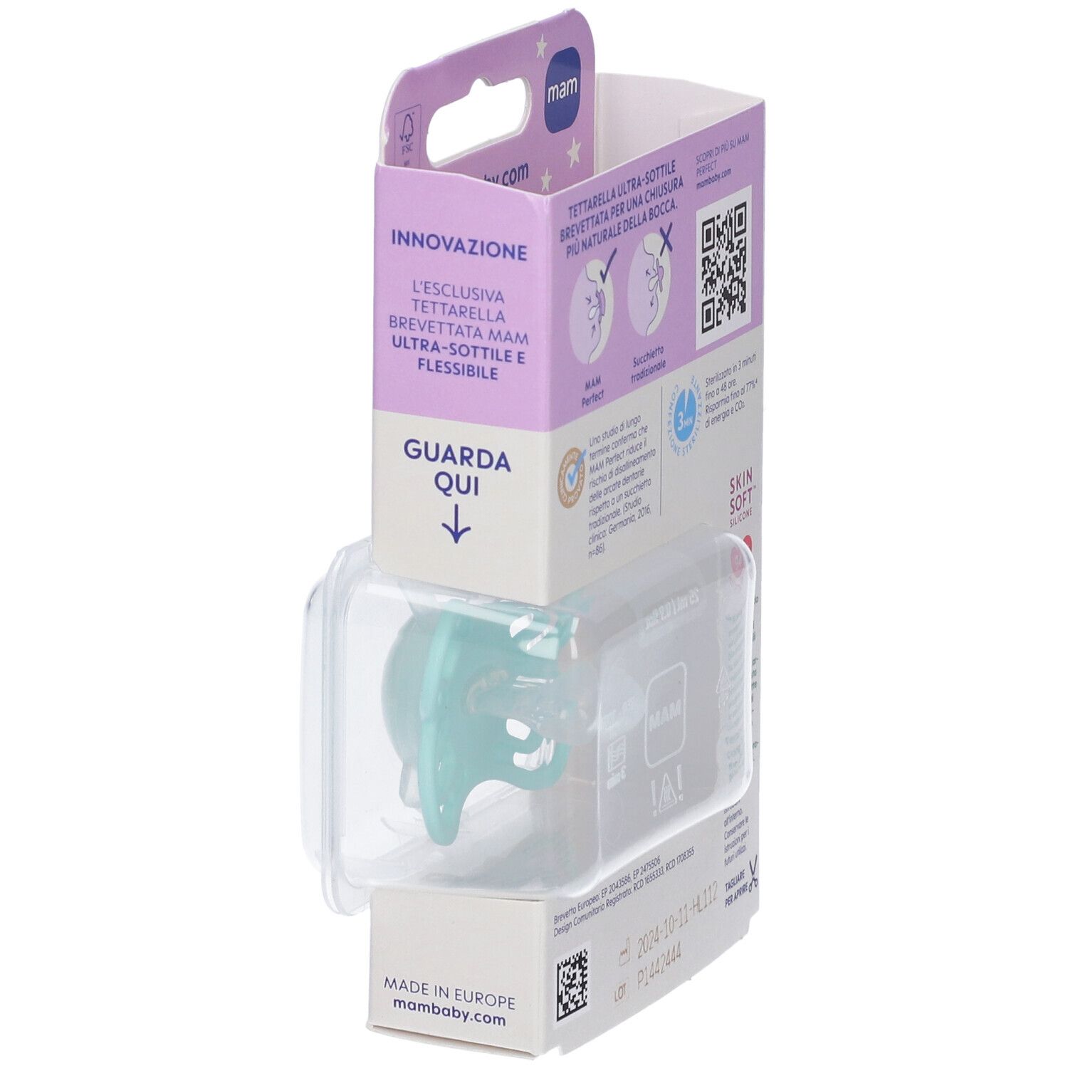 Mam Succhietto Perfect 2-6 Mesi Silicone Single Box Maschio