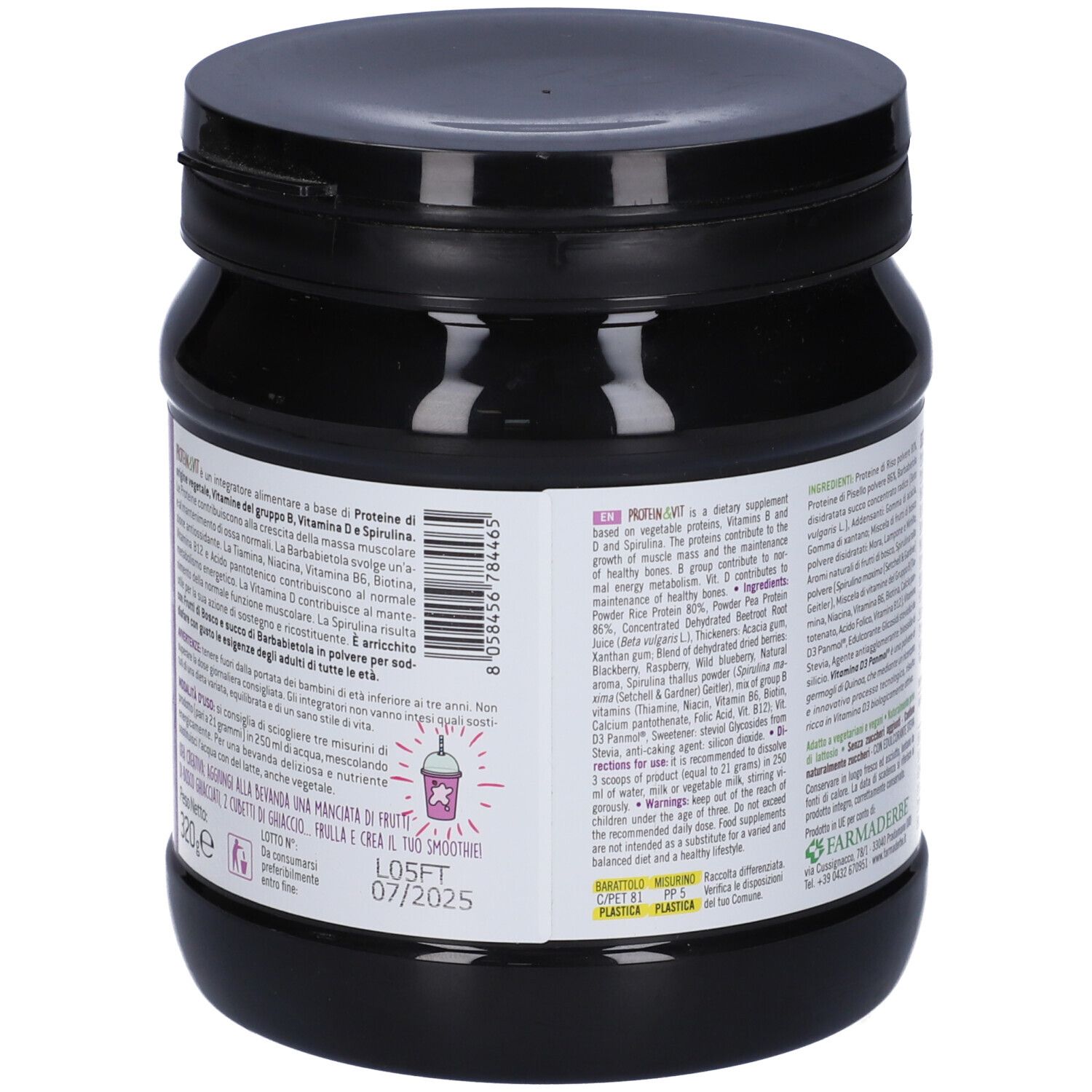 Protein & Vit Frutti Di Bosco 320 G
