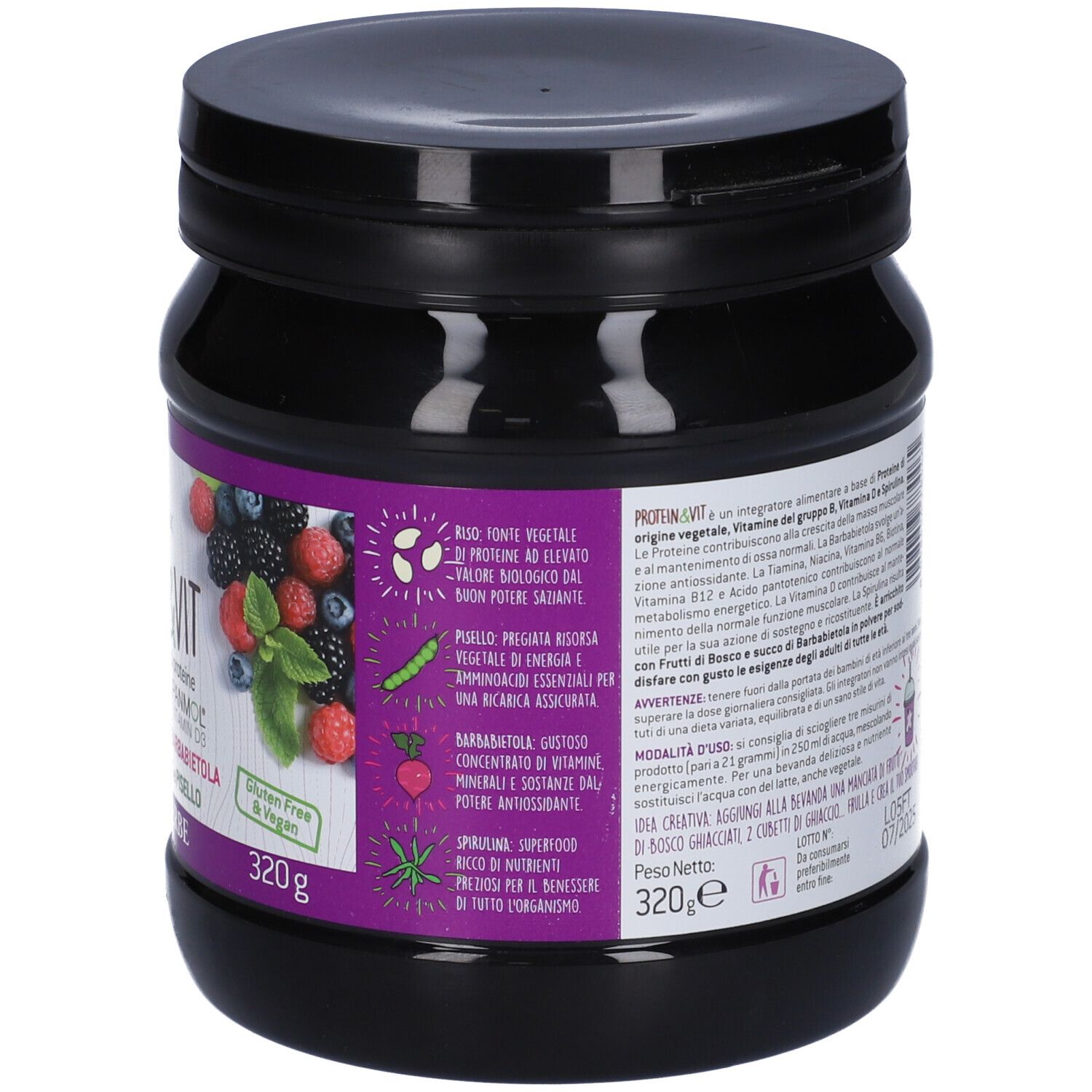 Protein & Vit Frutti Di Bosco 320 G