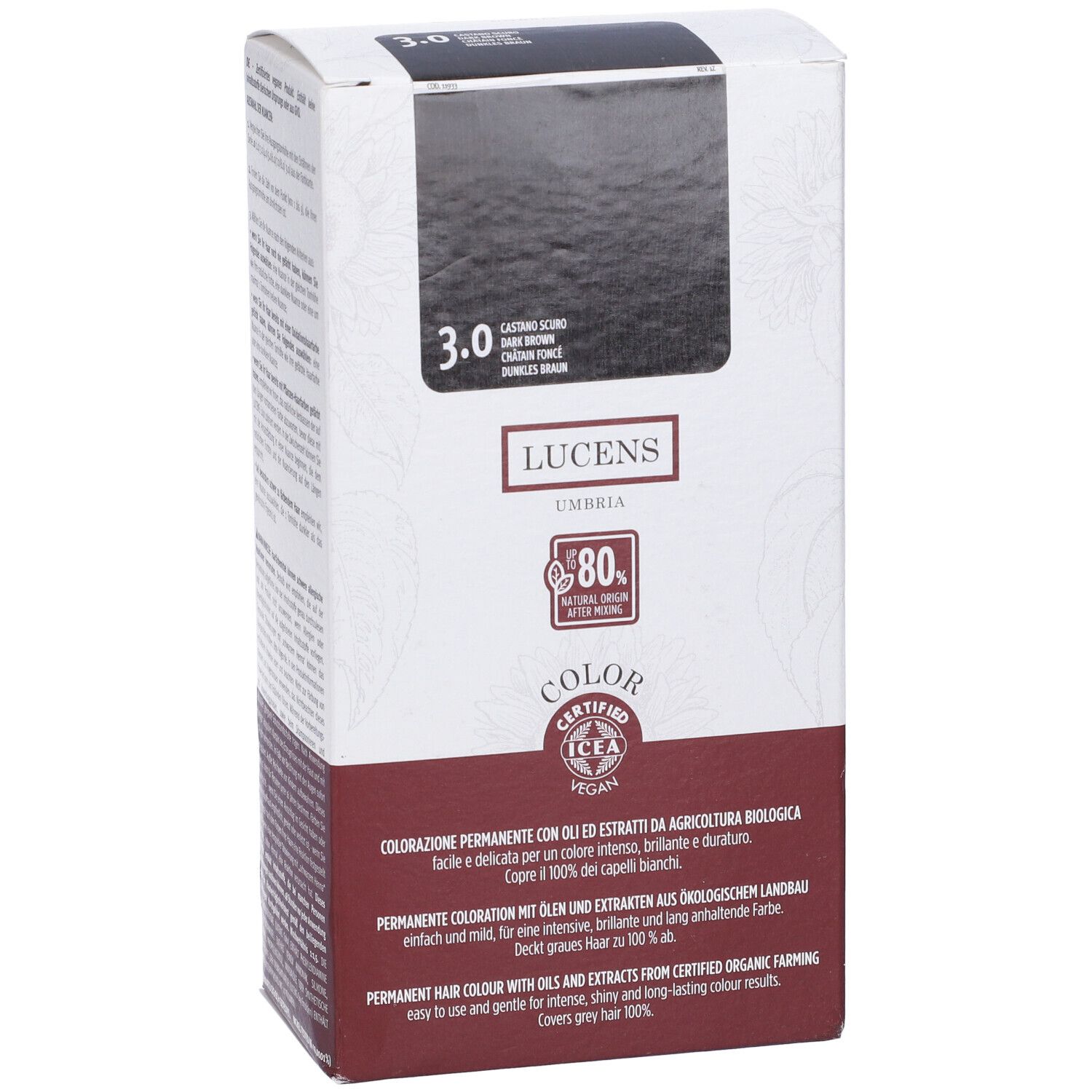 Lucens Umbria Tinta Color Lucens 3,00 Castano Scuro 135 Ml