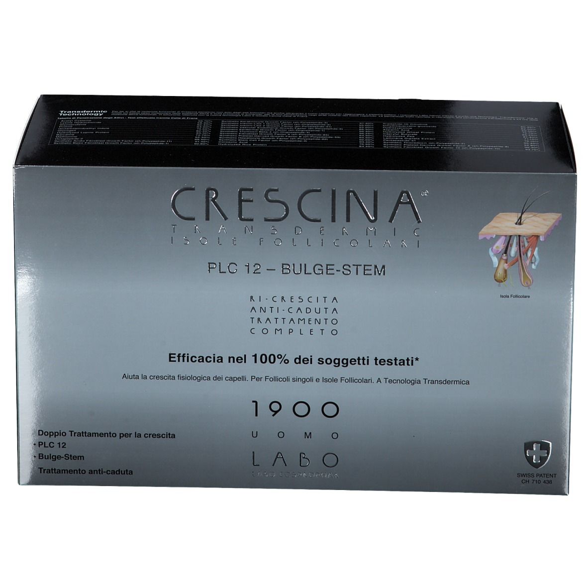 CRESCINA® Transdermic Isole Follicolari PLC12 Bulge-Stem 1900 Uomo