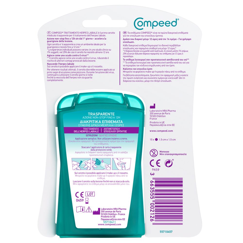 COMPEED® Trattamento dei Sintomi dell’Herpes Cerottini Trasparenti