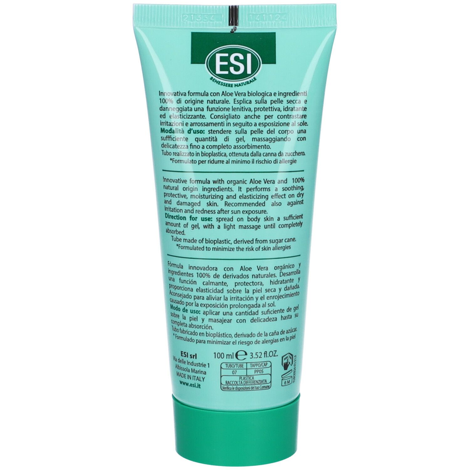 ESI® Aloe vera Gel Puro al 100%