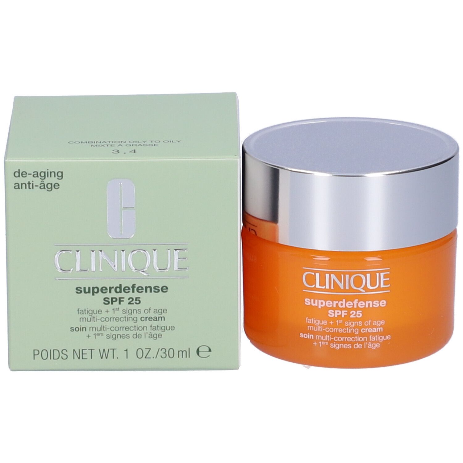 Clinique Superdefense SPF 25 Trattamento Multi-Correttivo Fatica + Primi Segni dell'Età - Crema idratante da giorno - Pelle da mista a grassa