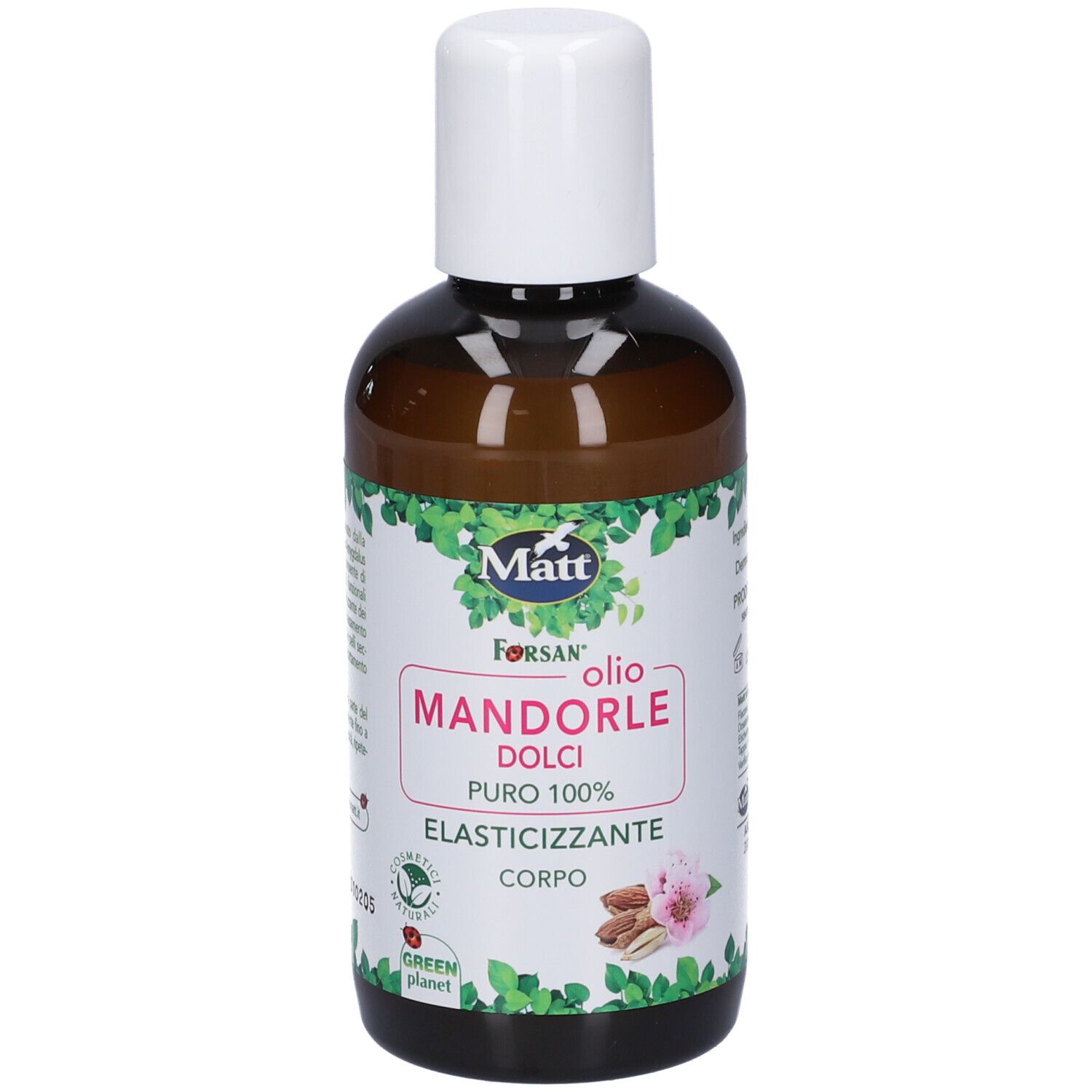 Olio Mandorle Dolci Matt Forsan, puro 100%, per il corpo.