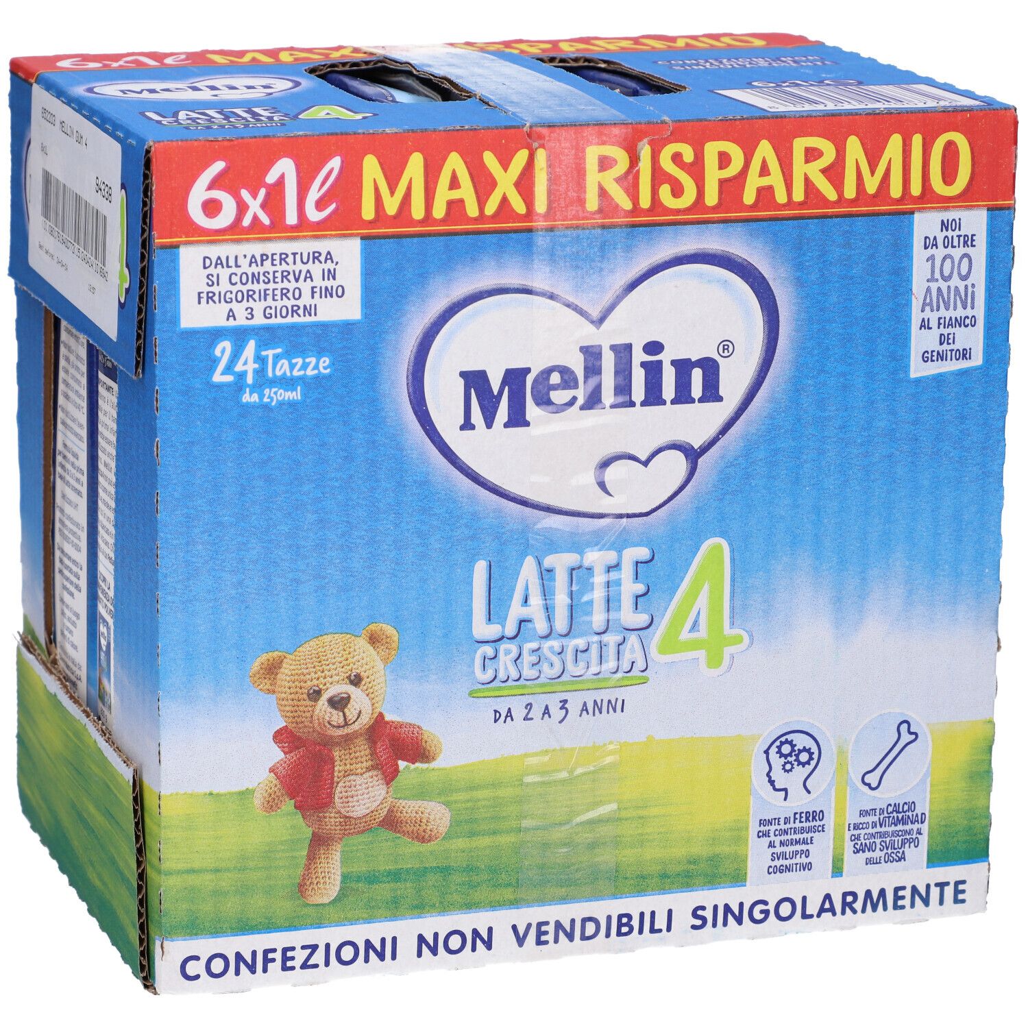 cerca il miglior prezzo Brick da 1 litro Mellin Latte Crescita 4 - 6X1000 ML