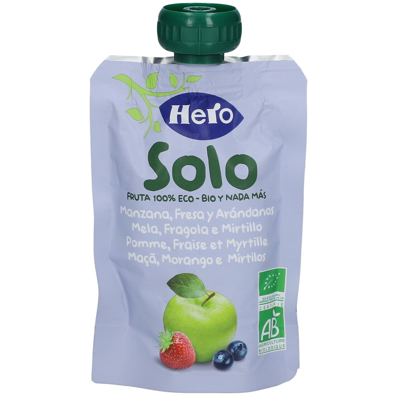 Hero Solo Frutta Frullata Mela, Fragola e Mirtilli 100 g