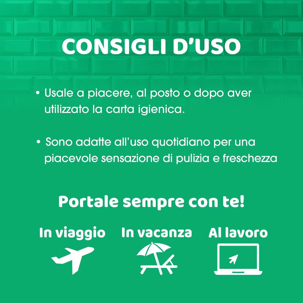 Testo su sfondo verde. Titolo: Consigli d'uso. Simboli per viaggi, vacanze e lavoro.