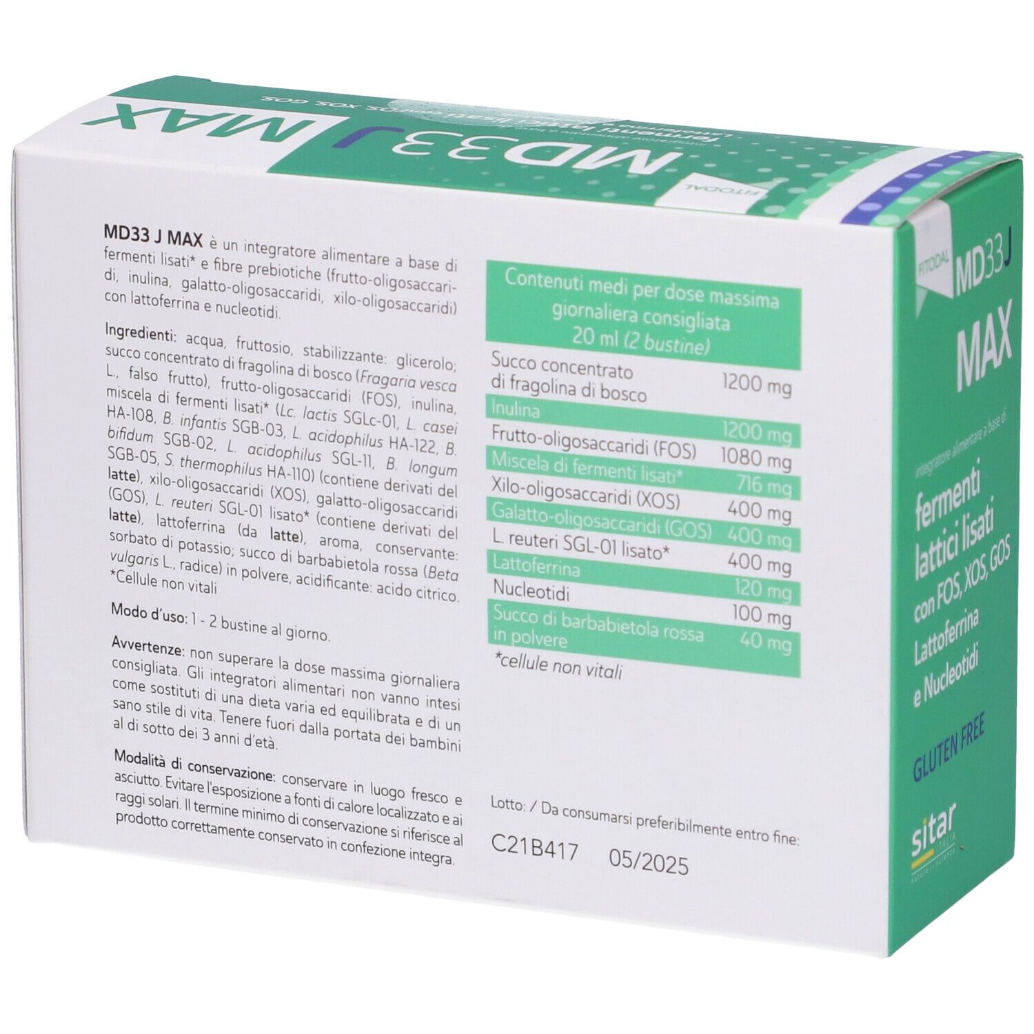 Md33 Junior Max 21 Bustine Da 10 Ml Fitodal