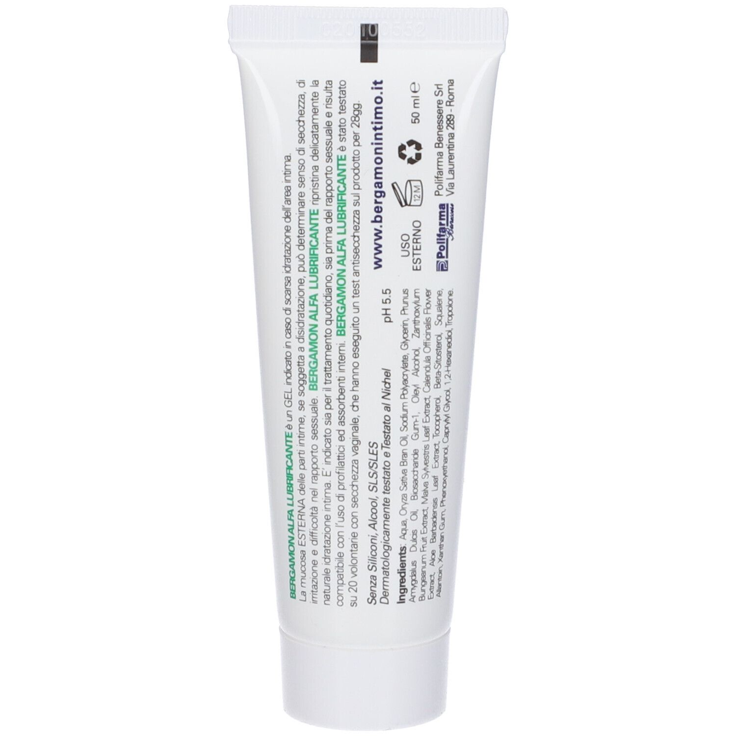 Bergamon Gel Lubrificante 50 Ml
