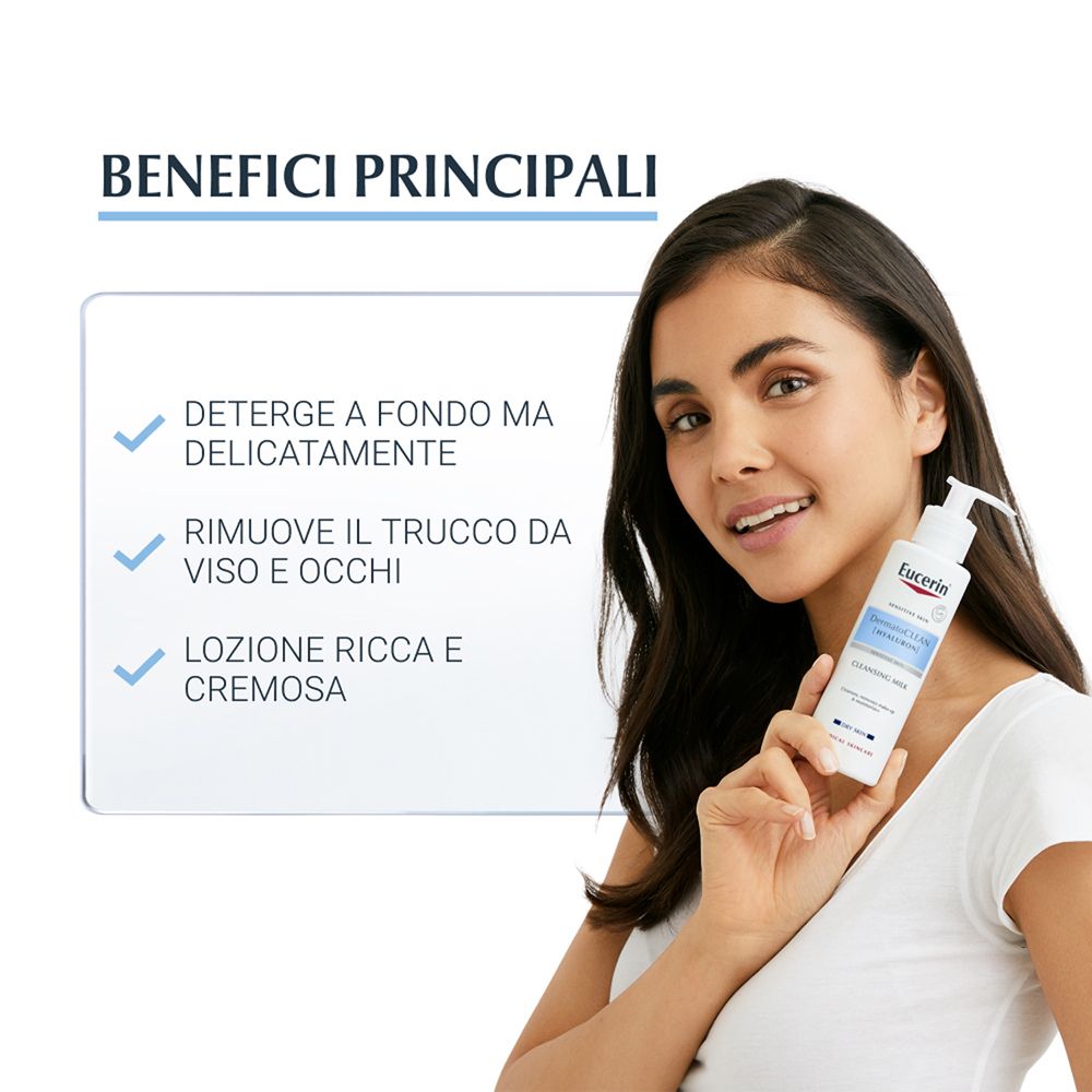 Eucerin Dermatoclean Latte Detergente 200 ml trattamento