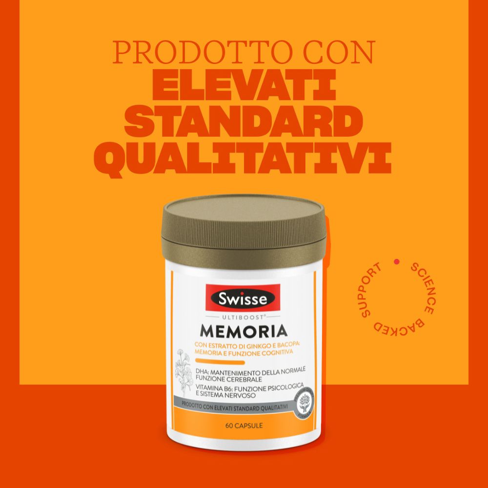 Barattolo Swisse Ultiboost Memoria, prodotto secondo elevati standard qualitativi.