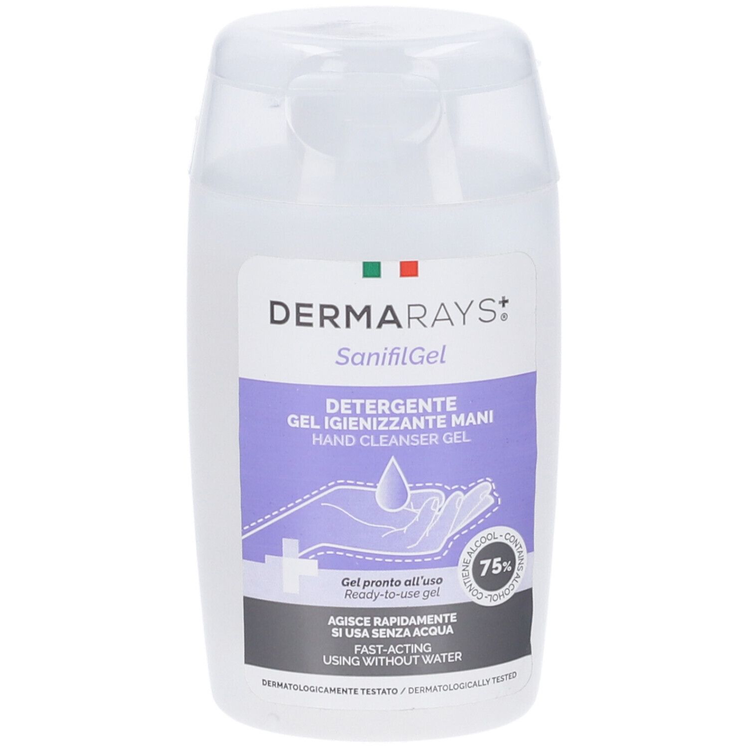 Dermarays Sanifil Gel Igienizzante Mani Pronto All'Uso Alcool 80% 100 Ml