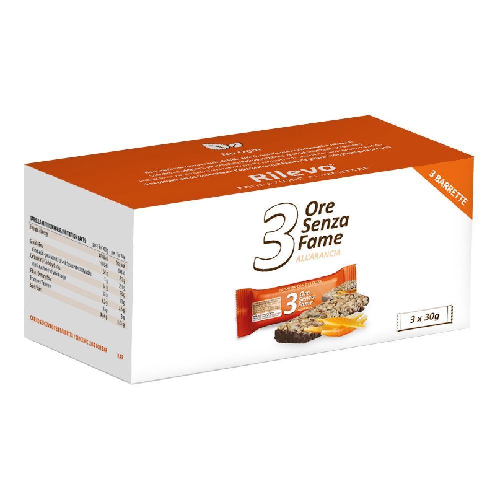 Rilevo 3 Ore Senza Fame Arancia Barretta Biologico 30 G