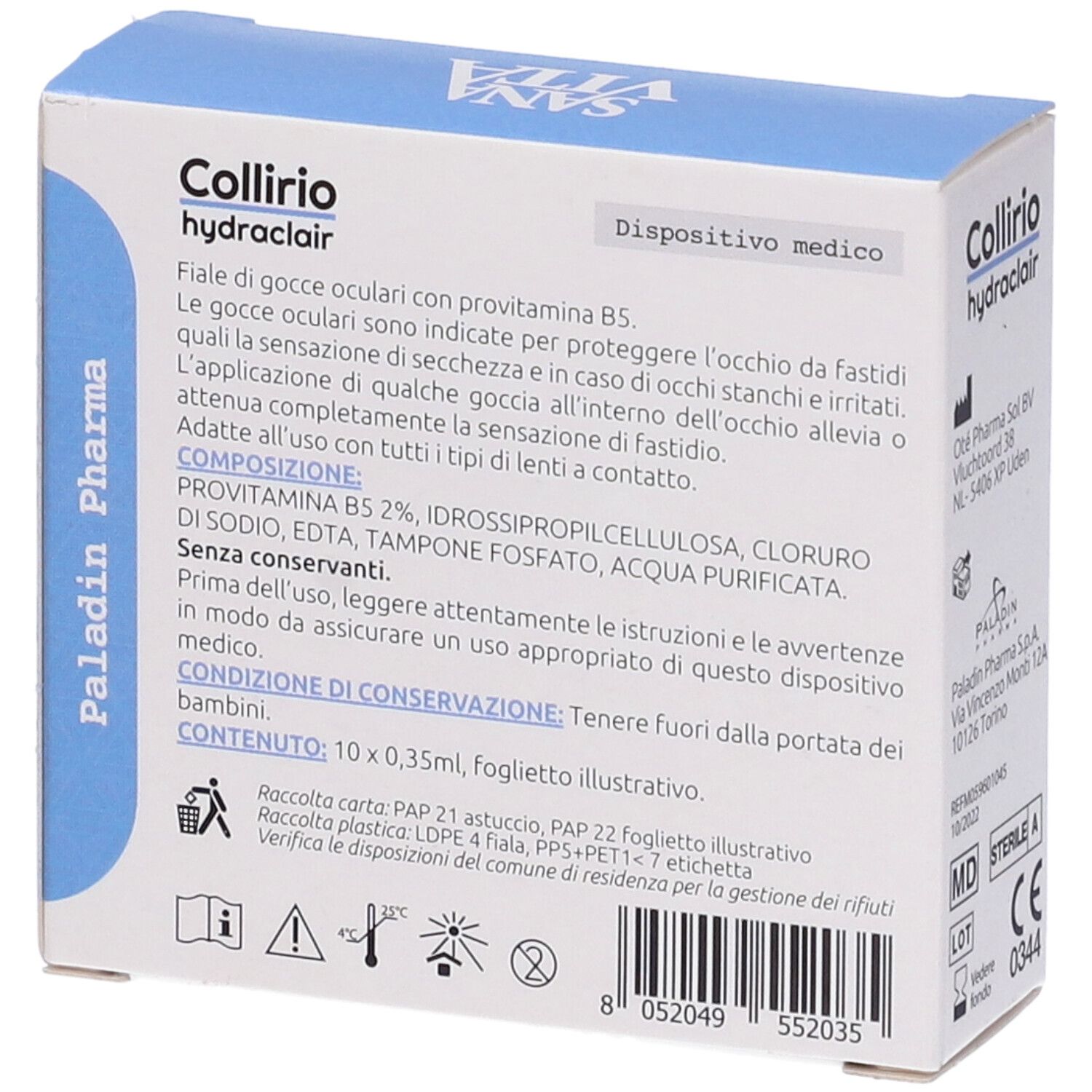 Sanavita Collirio Monodose 0,35 ml