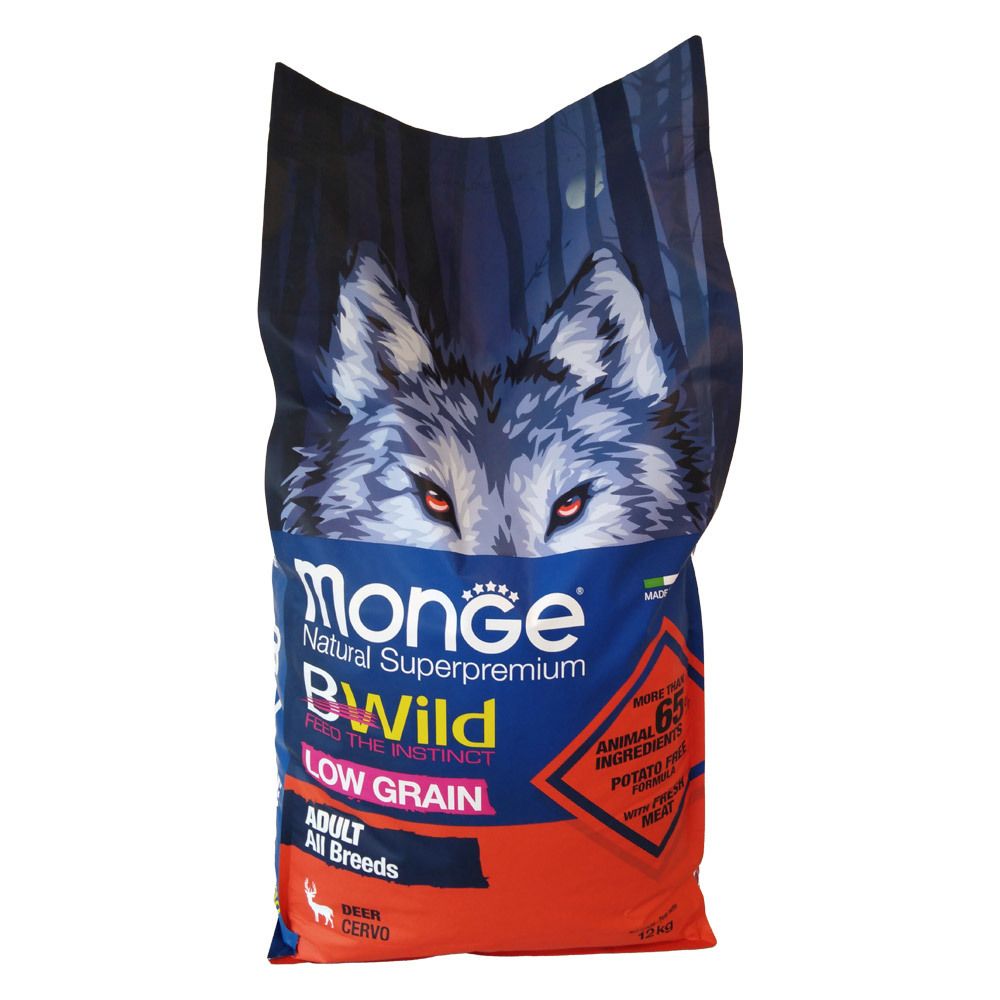 Monge Low Grain All Breeds Adult Cervo 12 Kg