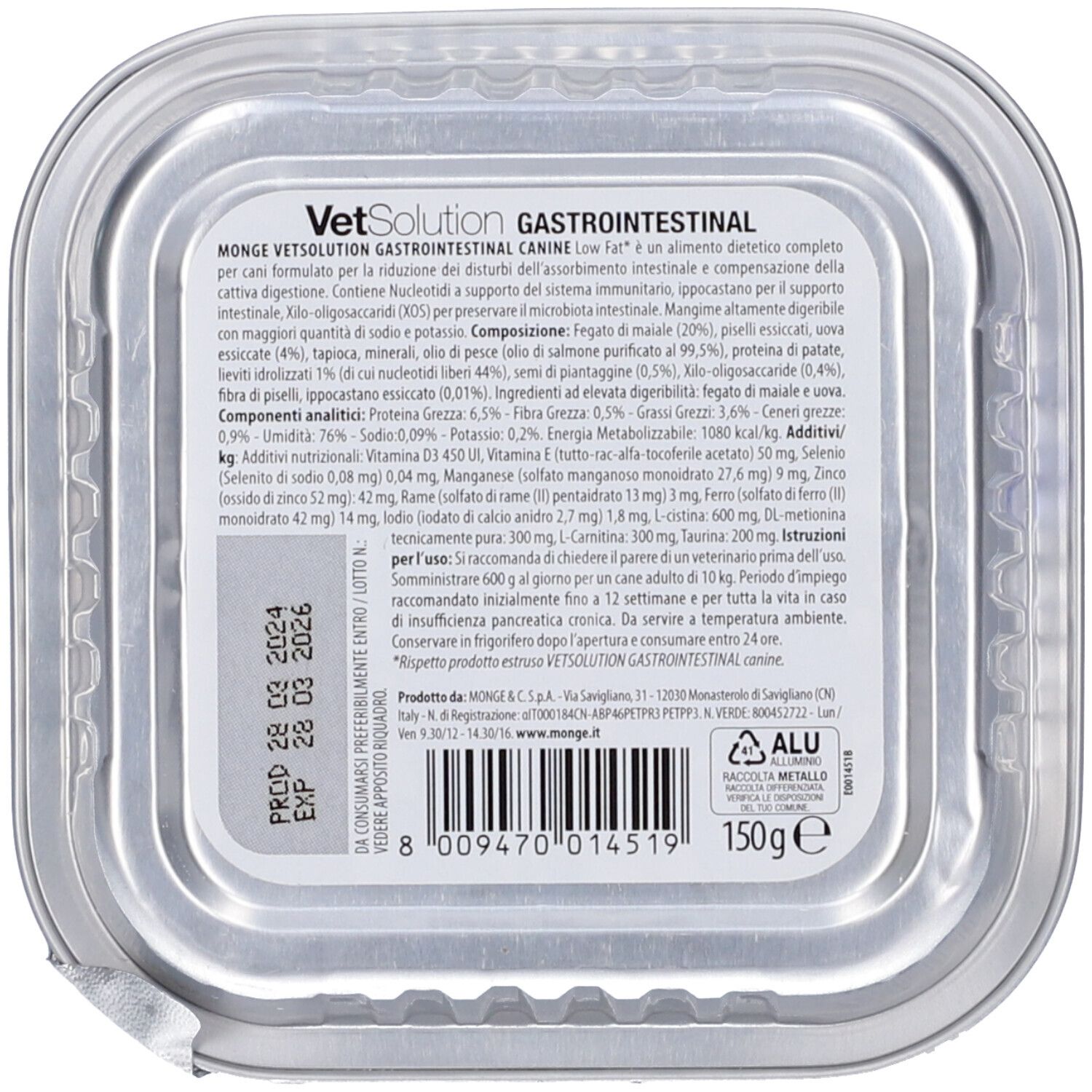 Monge Vet Solution Gastrointestinal Umido Canine