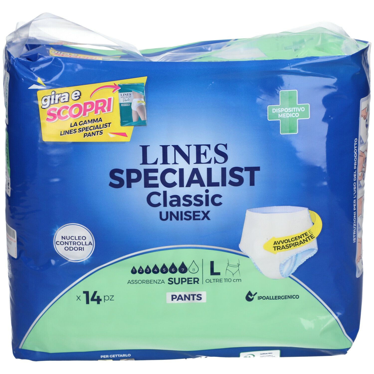 LINES Specialist Classic Unisex Pants L 14 pz