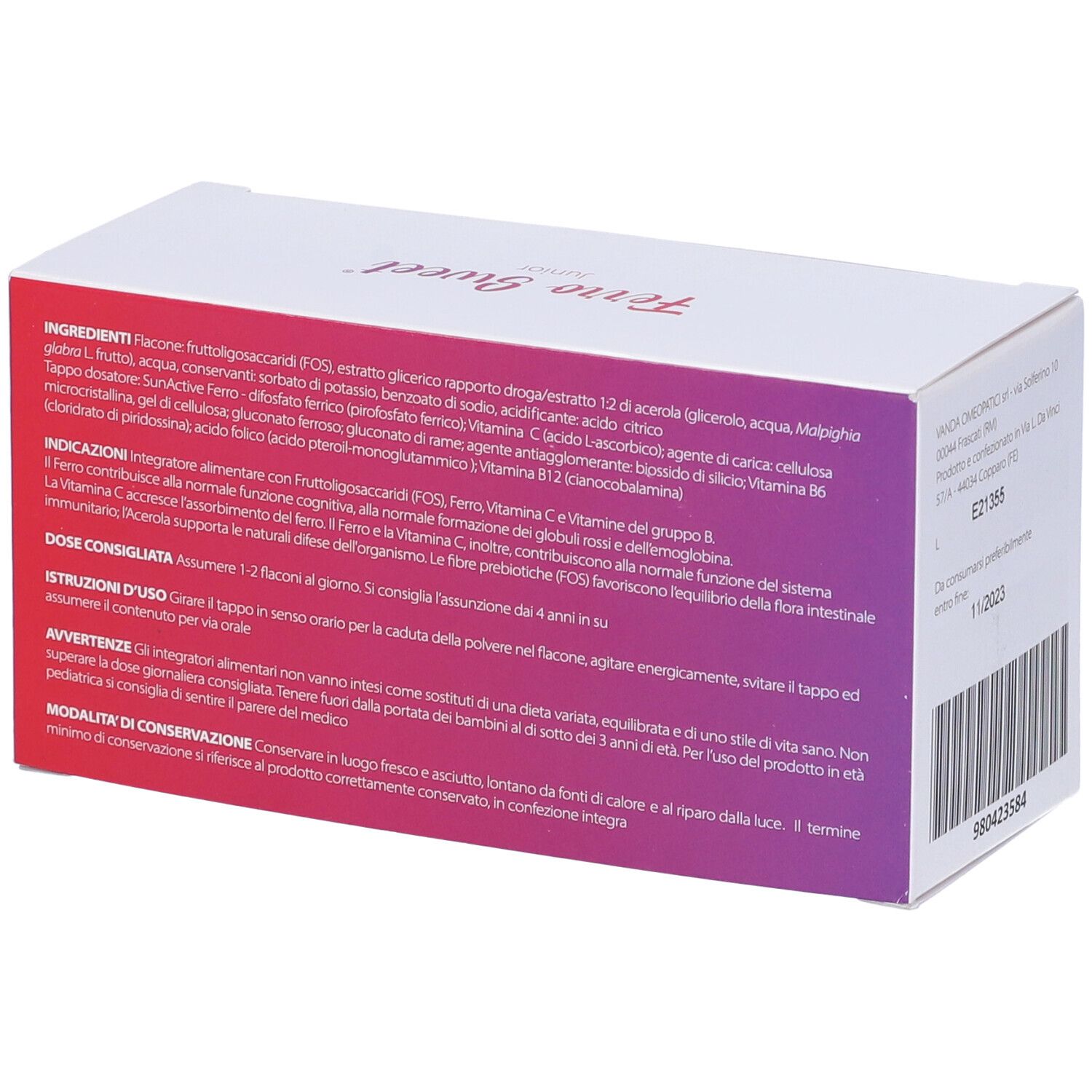 Ferro Sweet Junior 10 Flaconcini Monodose