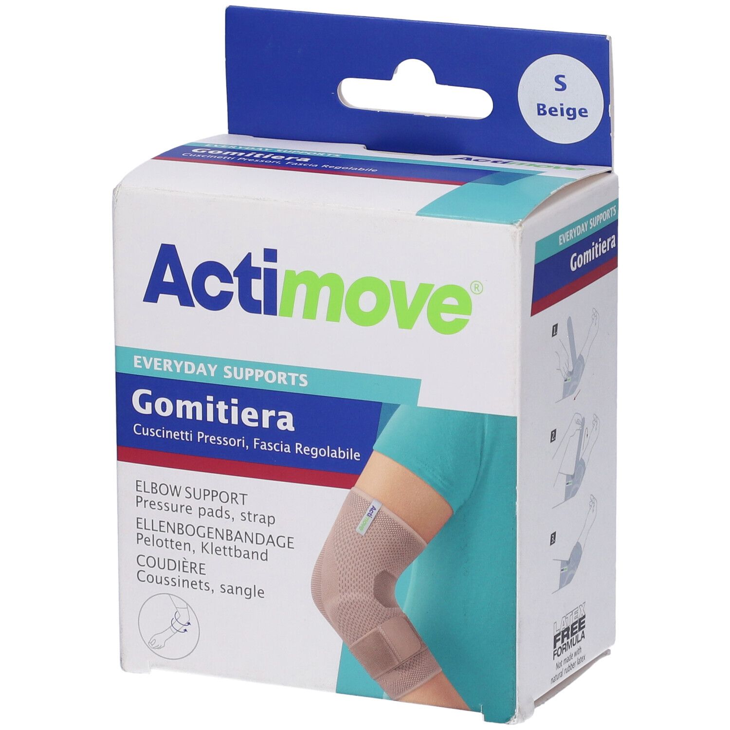 Actimove Everyday Gomitiera Elastica Con Cuscinetti Pressori E Fascia Regolabile S