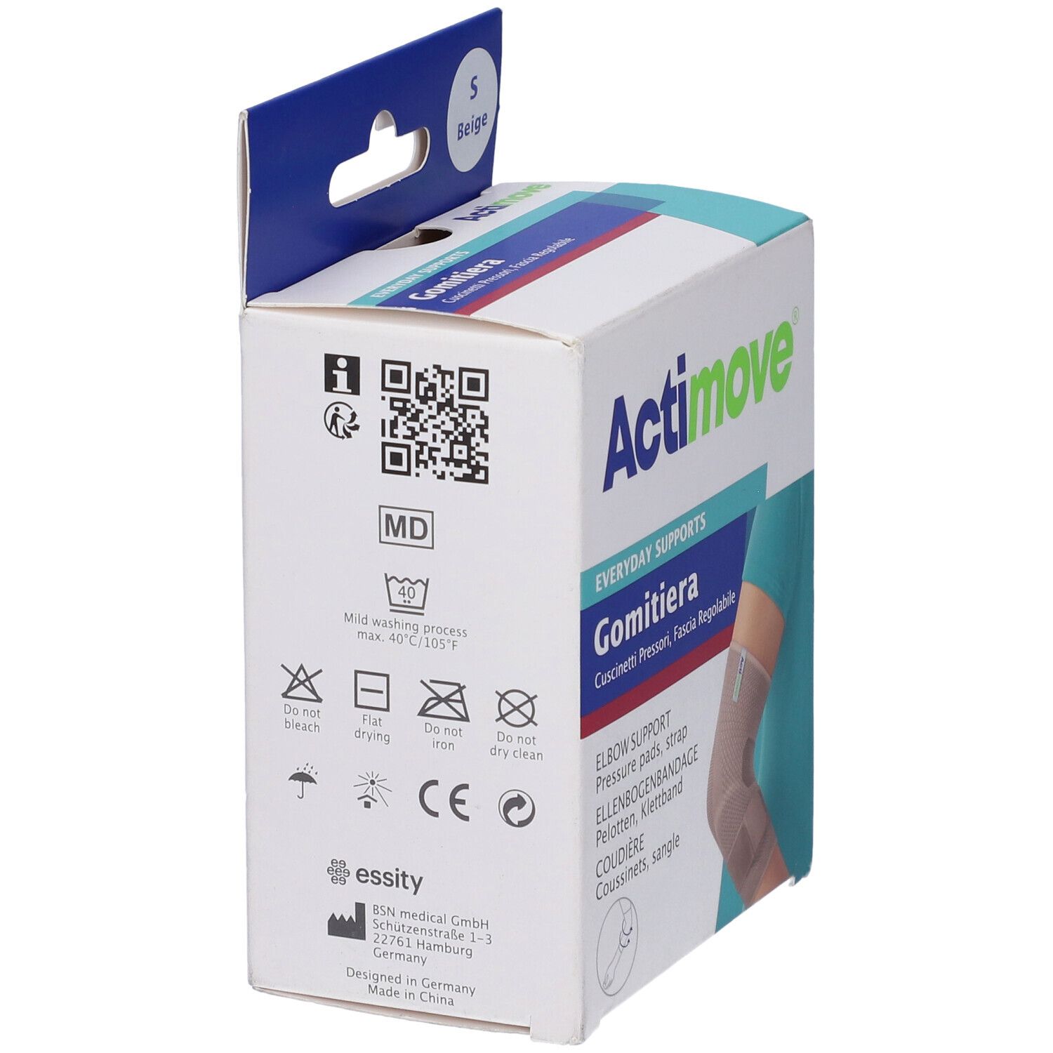 Actimove Everyday Gomitiera Elastica Con Cuscinetti Pressori E Fascia Regolabile S