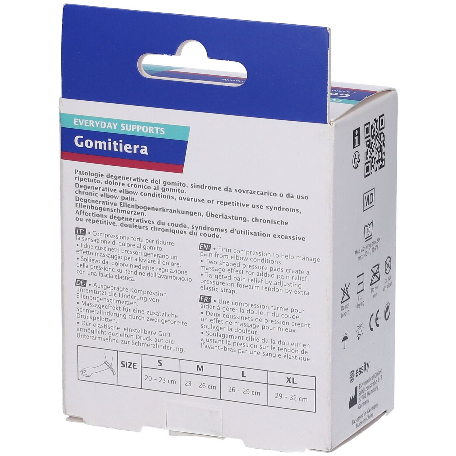 Actimove Everyday Gomitiera Elastica Con Cuscinetti Pressori E Fascia Regolabile S