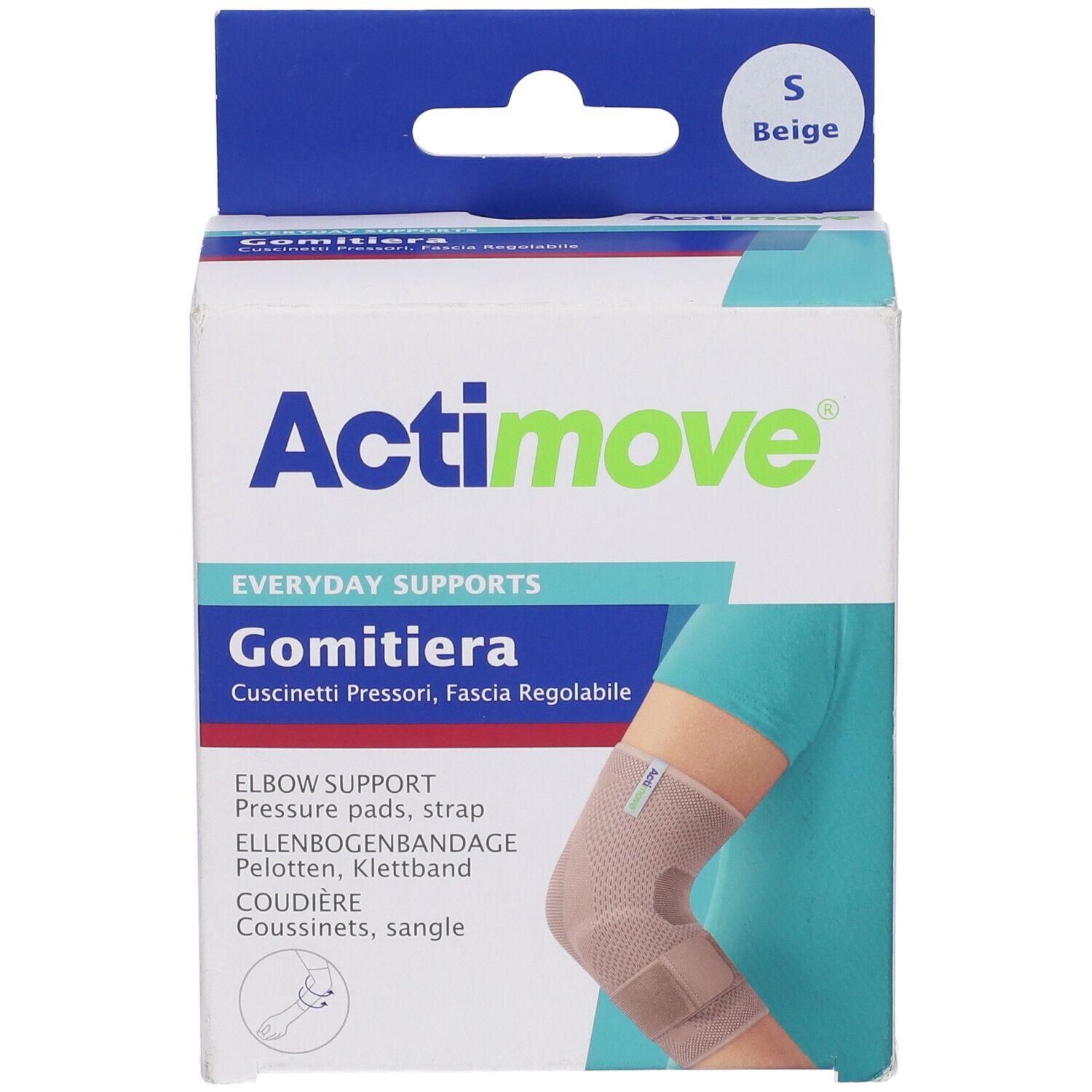 Actimove Everyday Gomitiera Elastica Con Cuscinetti Pressori E Fascia Regolabile S