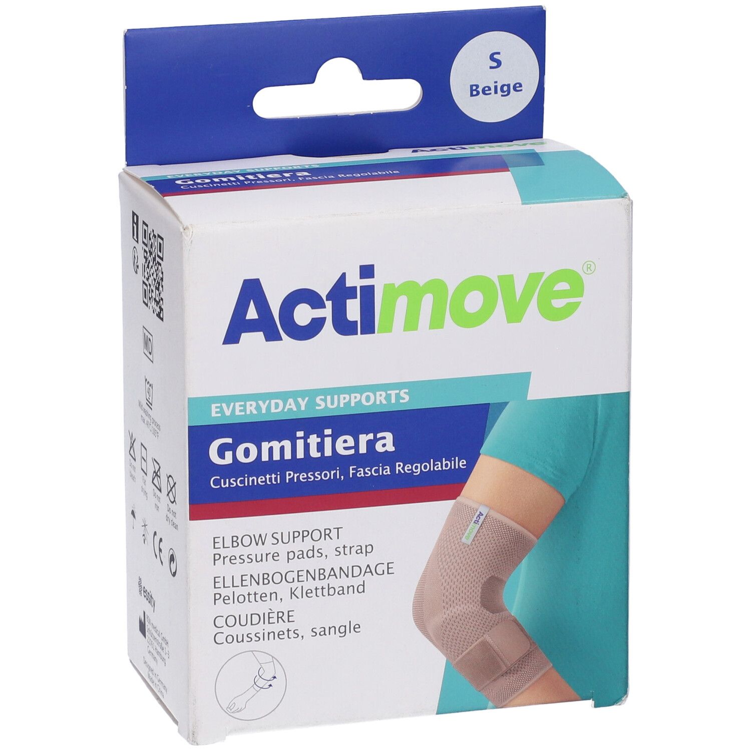 Actimove Everyday Gomitiera Elastica Con Cuscinetti Pressori E Fascia Regolabile S