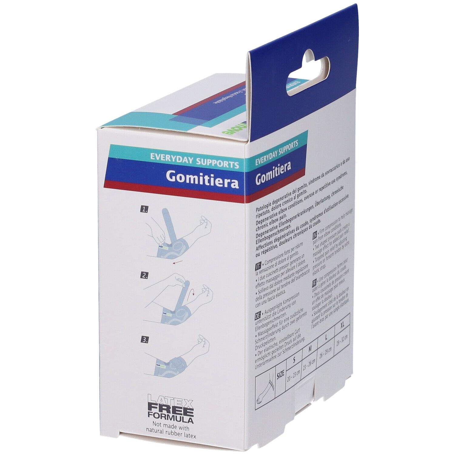 Actimove Everyday Gomitiera Elastica Con Cuscinetti Pressori E Fascia Regolabile XL