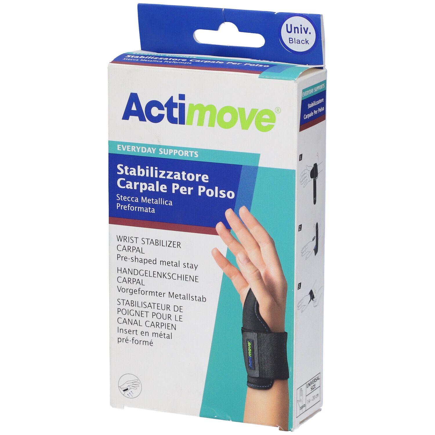 Actimove Everyday Stabilizzatore Carpale Per Polso Con Stecca Metallica Universale