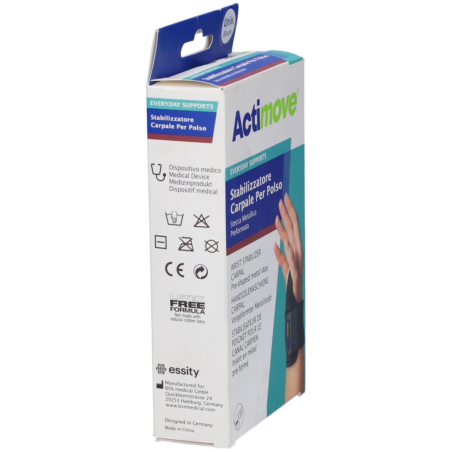 Actimove Everyday Stabilizzatore Carpale Per Polso Con Stecca Metallica Universale