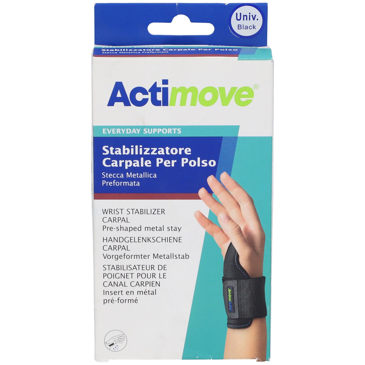 Actimove Everyday Stabilizzatore Carpale Per Polso Con Stecca Metallica Universale